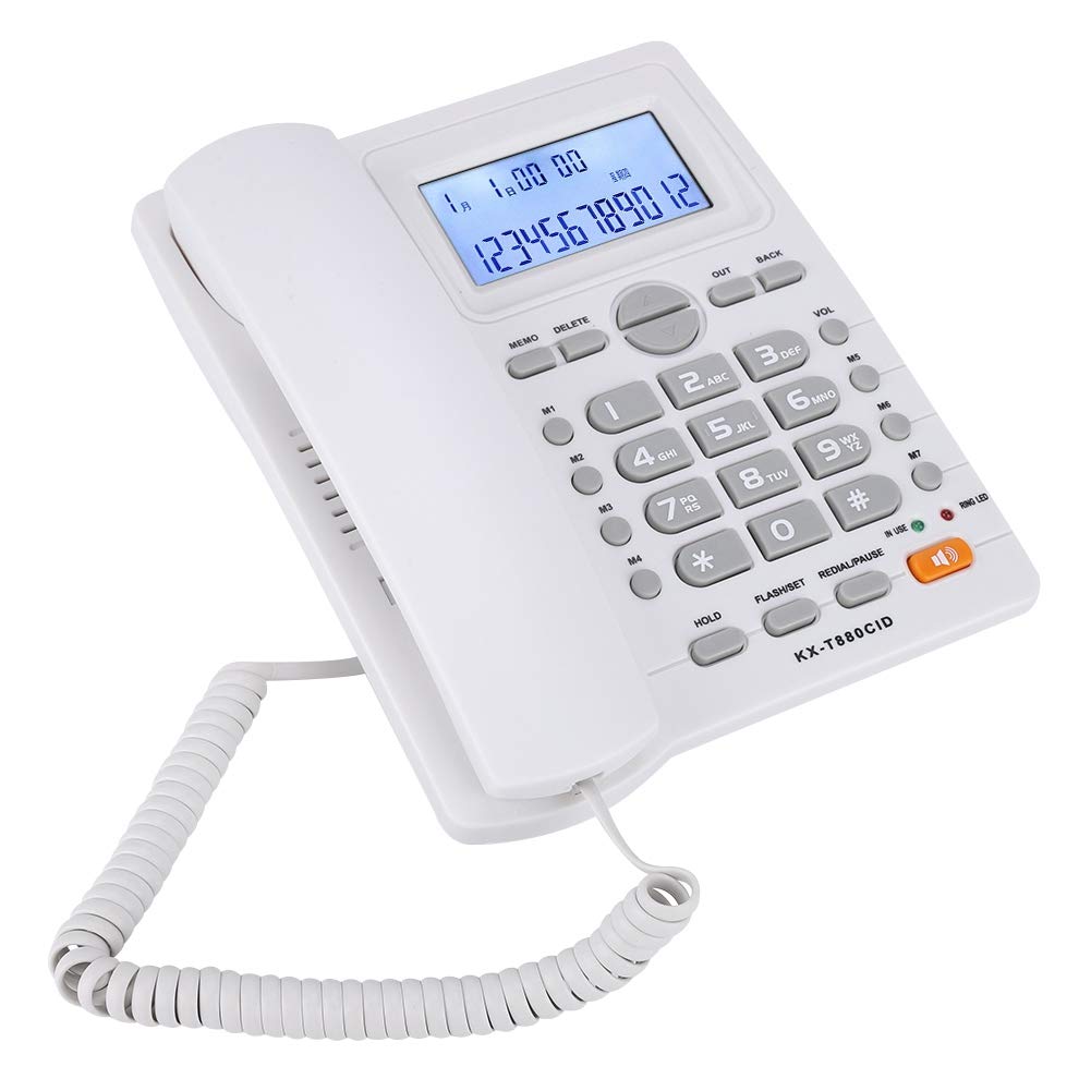 KX-880CID Telefono Fisso con Vivavoce e ID Chiamante, Bianco