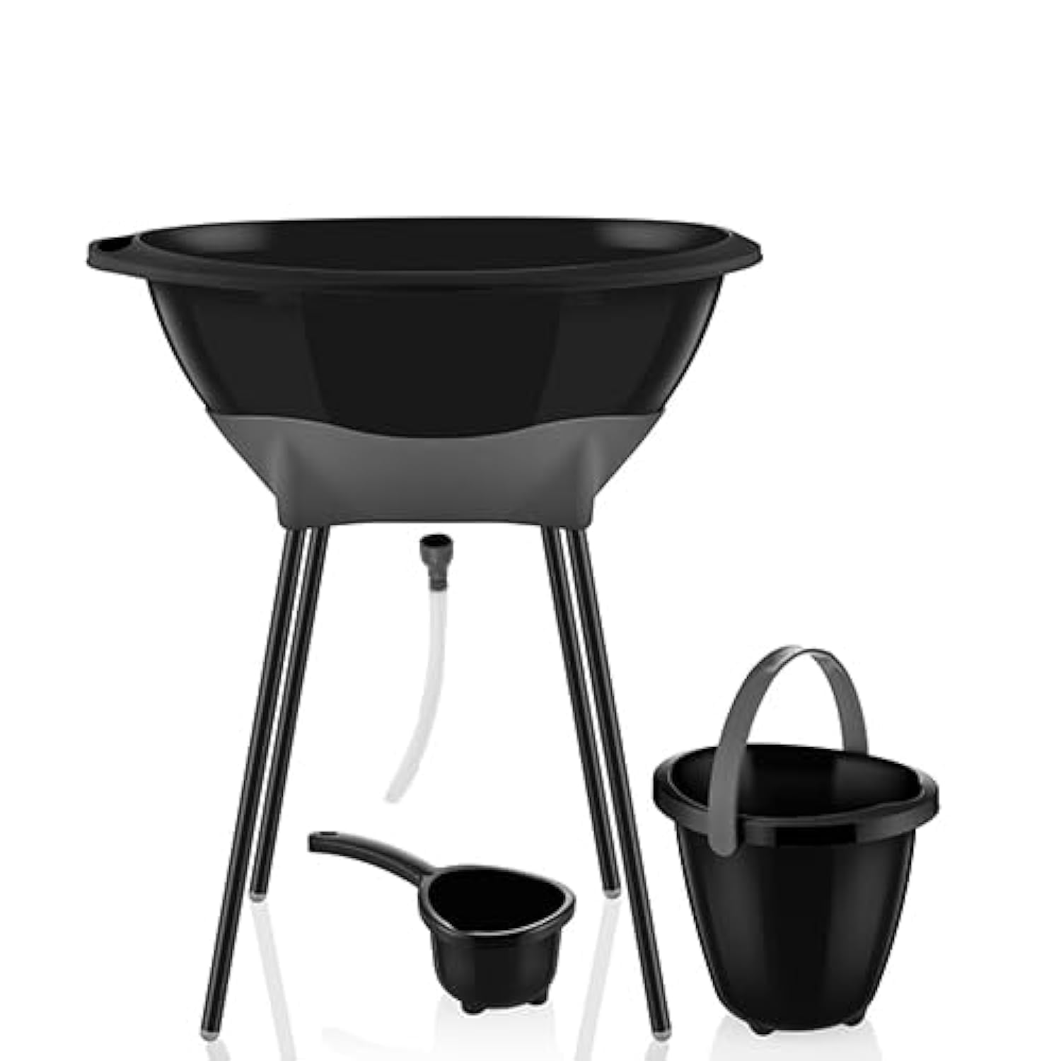 Babyjem Set elegante vasca da bagno per bambini, colore: nero
