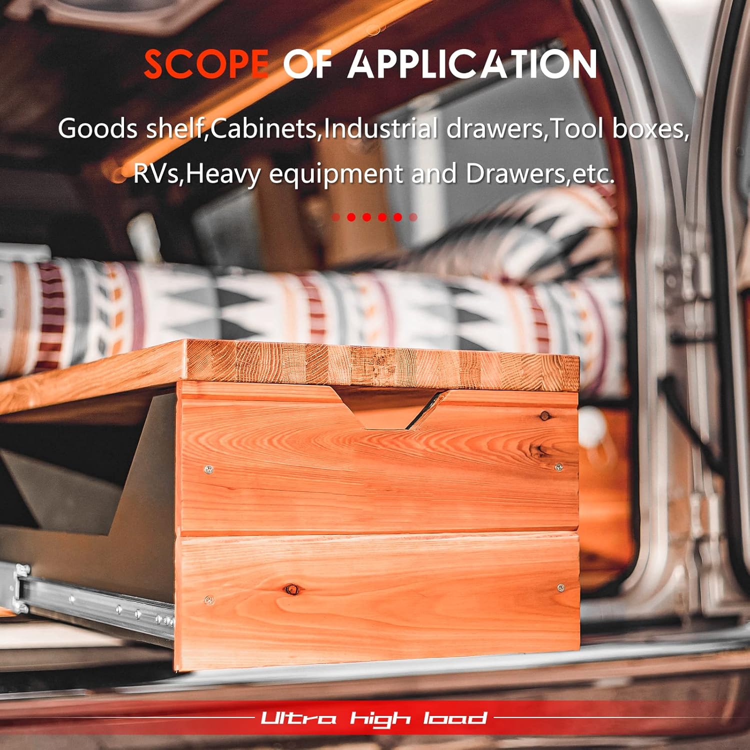 Aolisheng Guide per Cassetti Pesanti 1100mm, 180kg - immagine 4