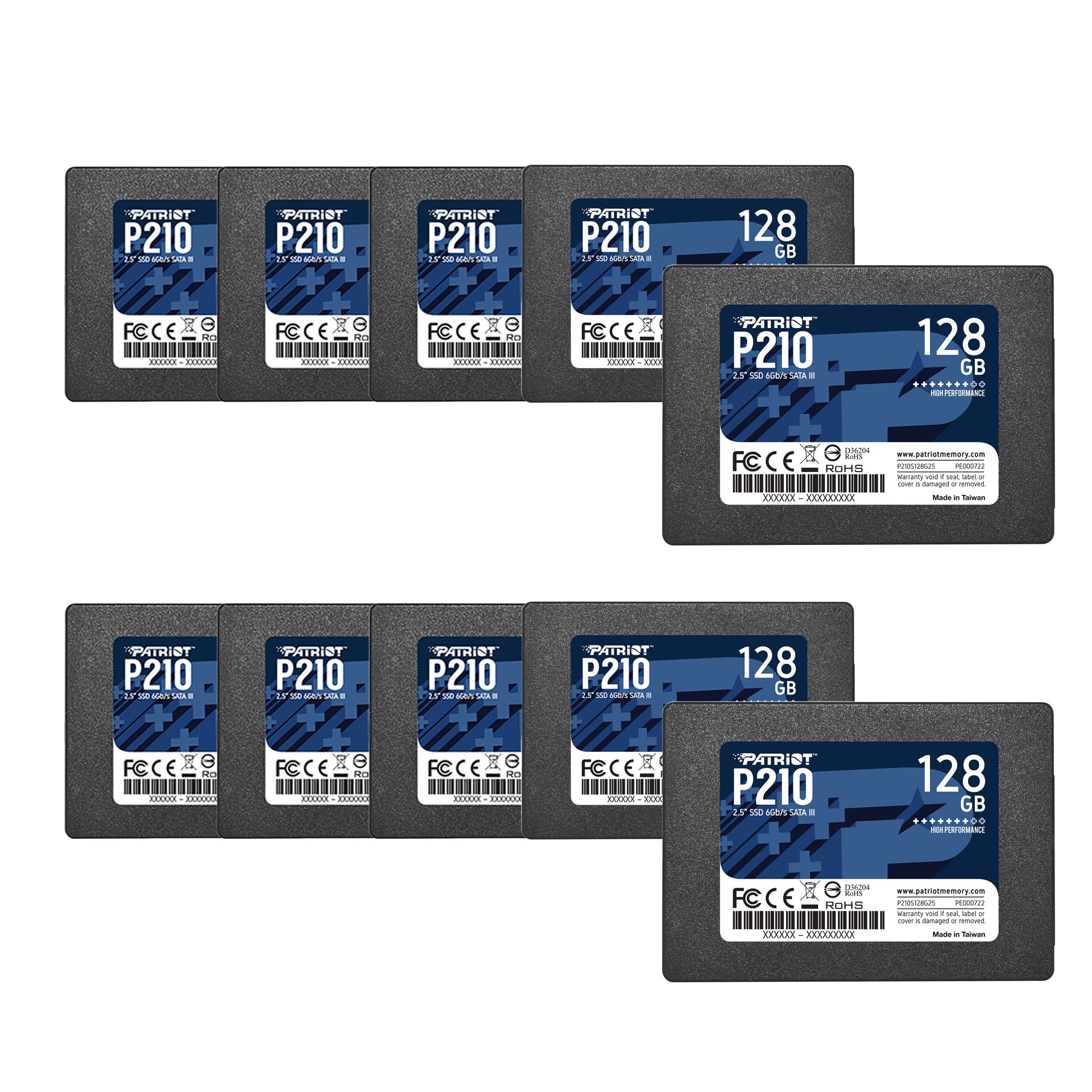 Patriot P210 SSD SATA 3 da 128 GB, 2.5 pollici