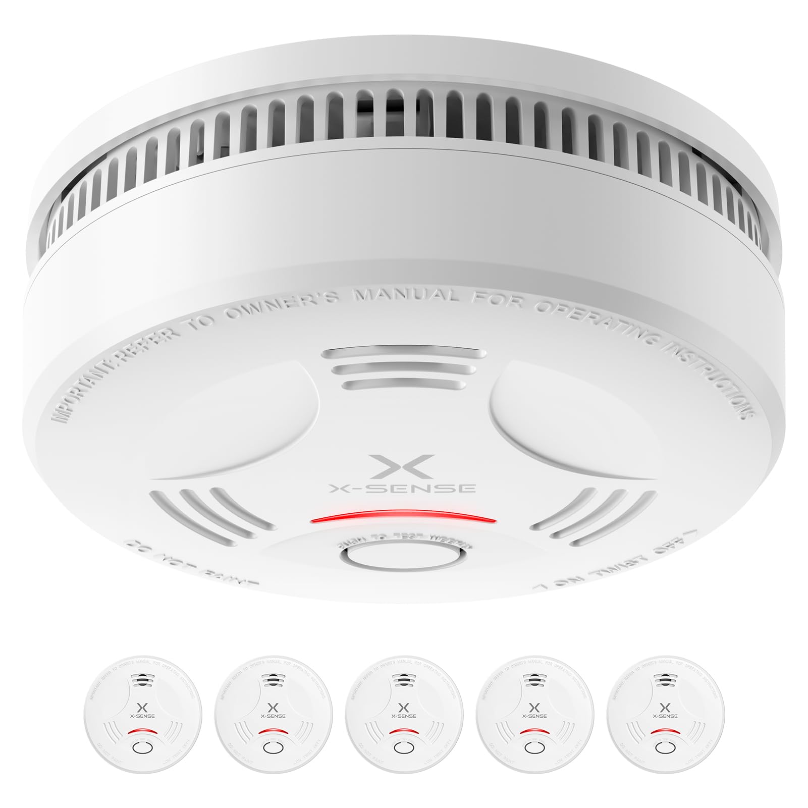 X-sense Rilevatore di Fumo con Batteria 10 Anni (5 Pcs)