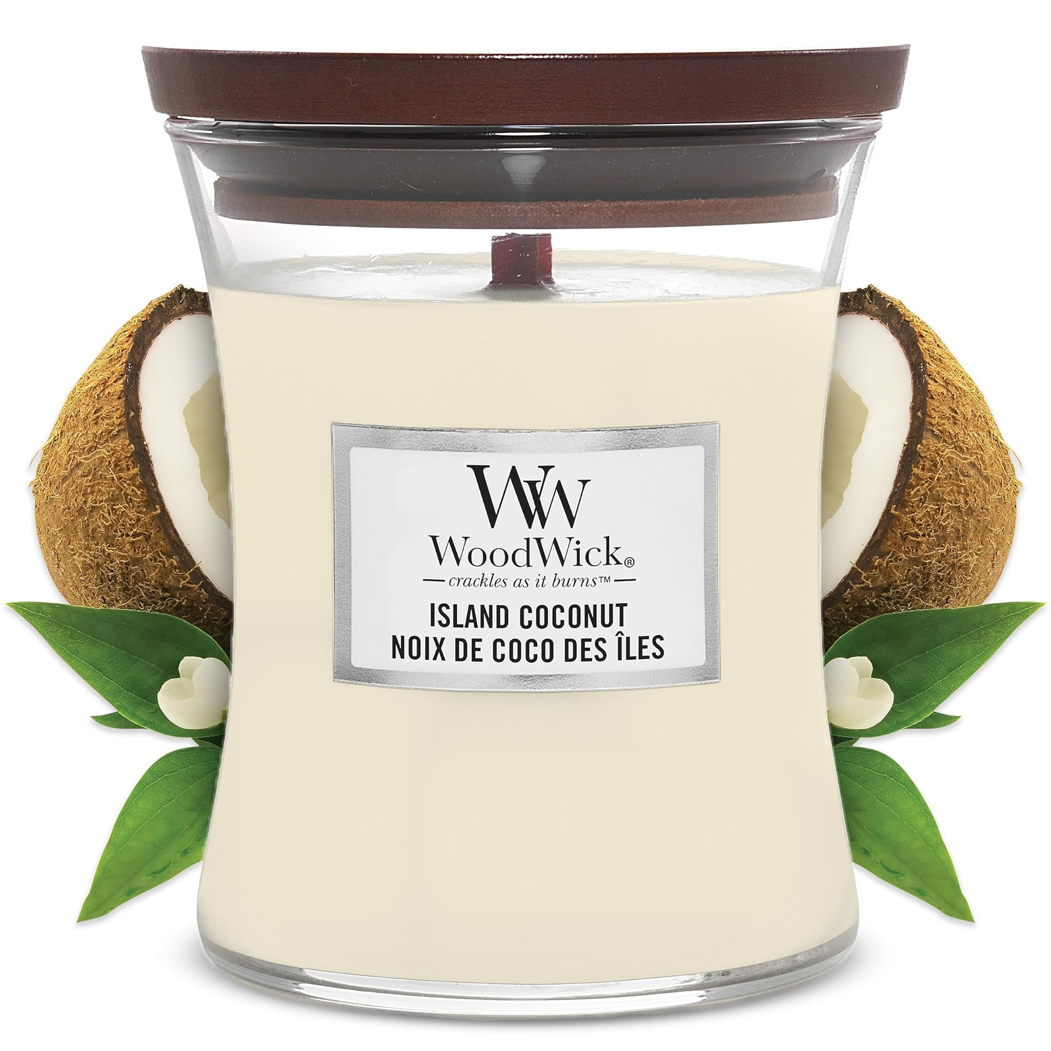 Woodwick Candela Hourglass Media - Island Coconut