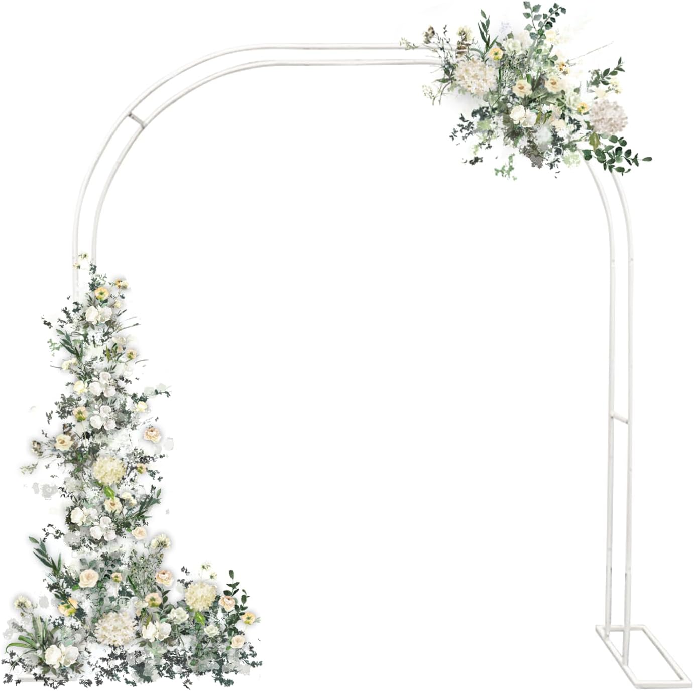 Arco per rose in metallo 240x220cm, Bianco