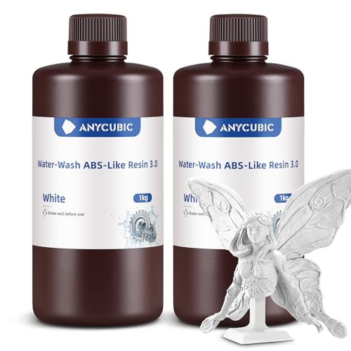 ANYCUBIC Resina ABS Lavabile 3.0 per Stampanti 3D, Bianco 2000g