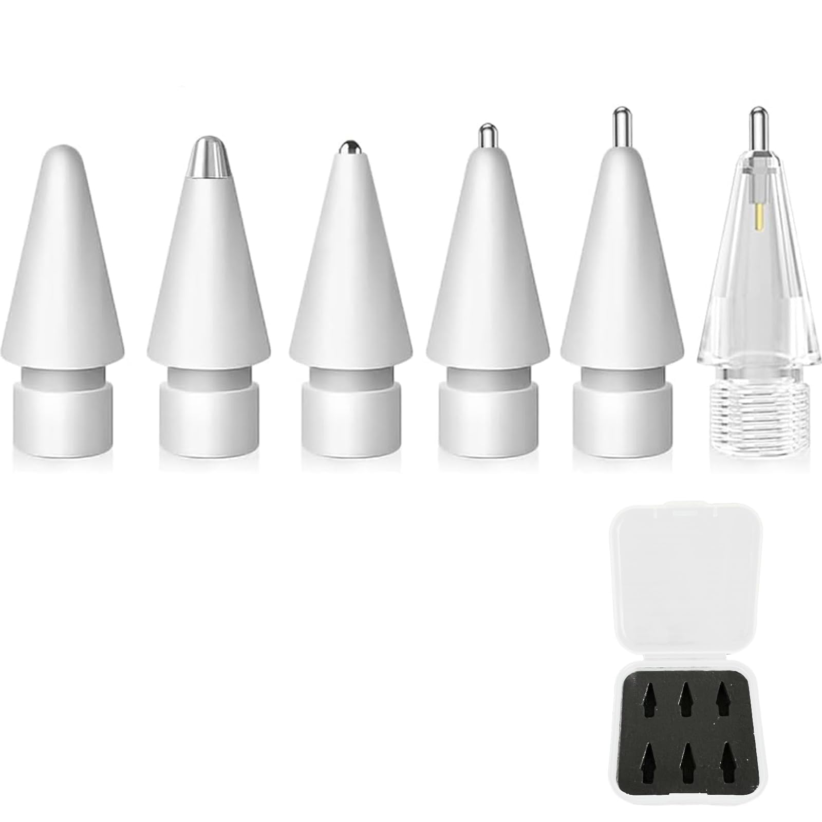 Alriedy 6 Punte di Ricambio in Metallo per Apple Pencil