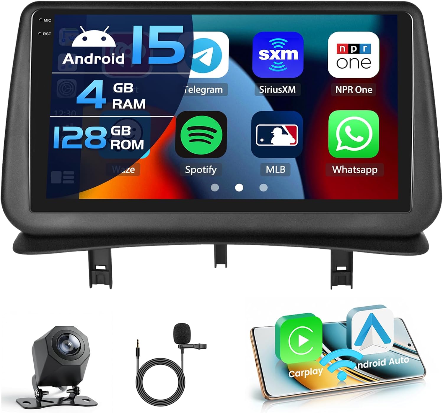 Autoradio 9'' Android 15 per Renault Clio 3th (2005-2014) - immagine 1