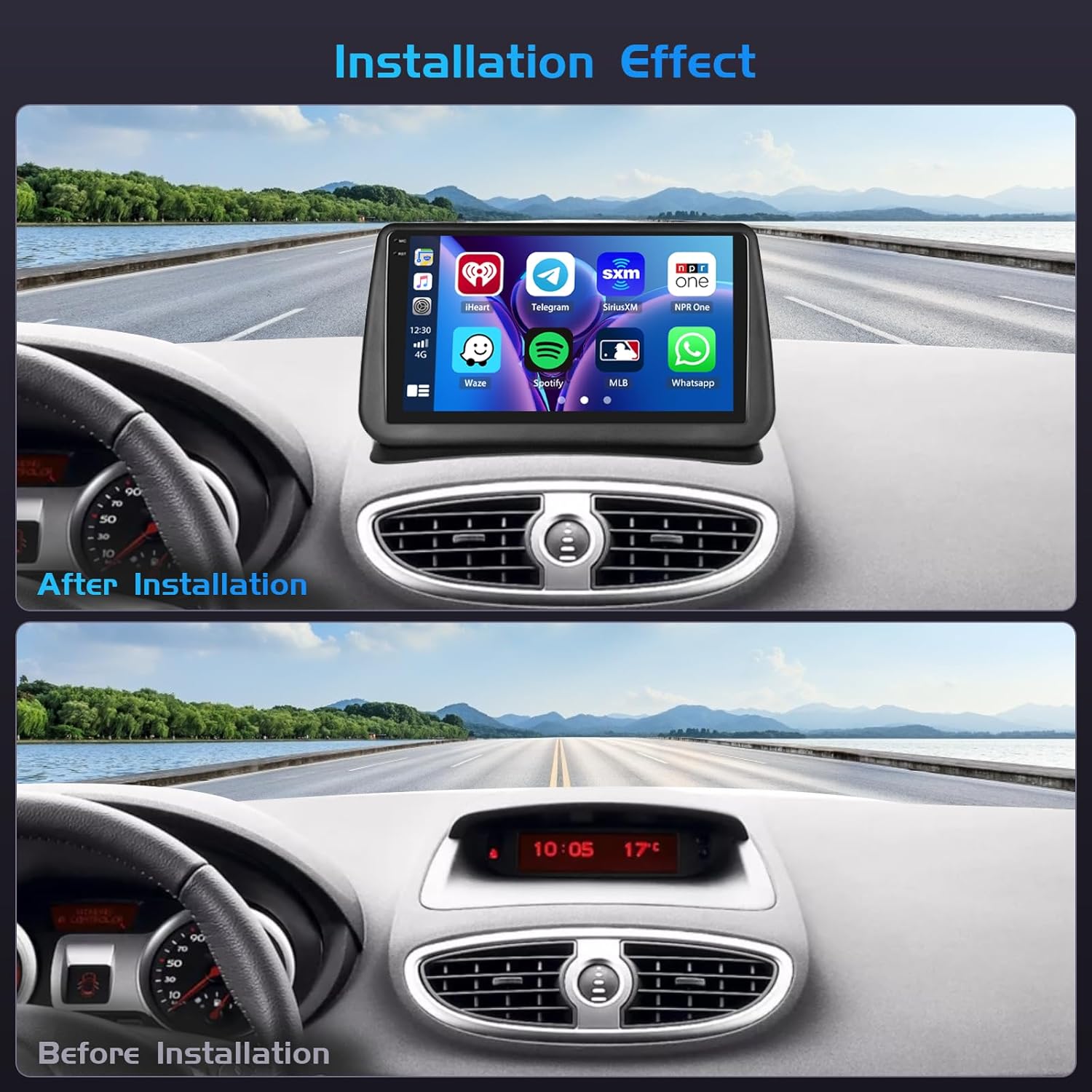 Autoradio 9'' Android 15 per Renault Clio 3th (2005-2014) - immagine 2