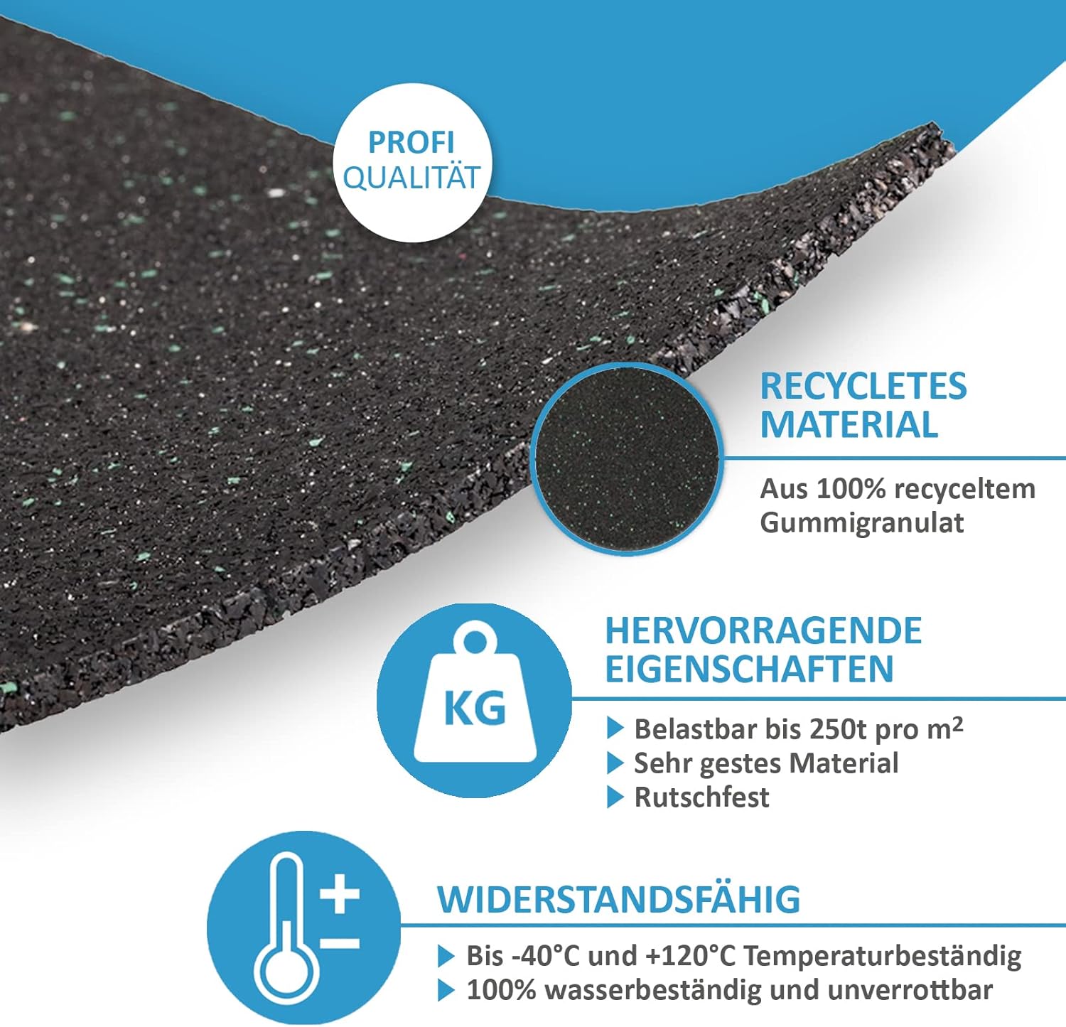 My Plast 250 Tappetini in Gomma per Terrazze 90x90x6mm - immagine 4