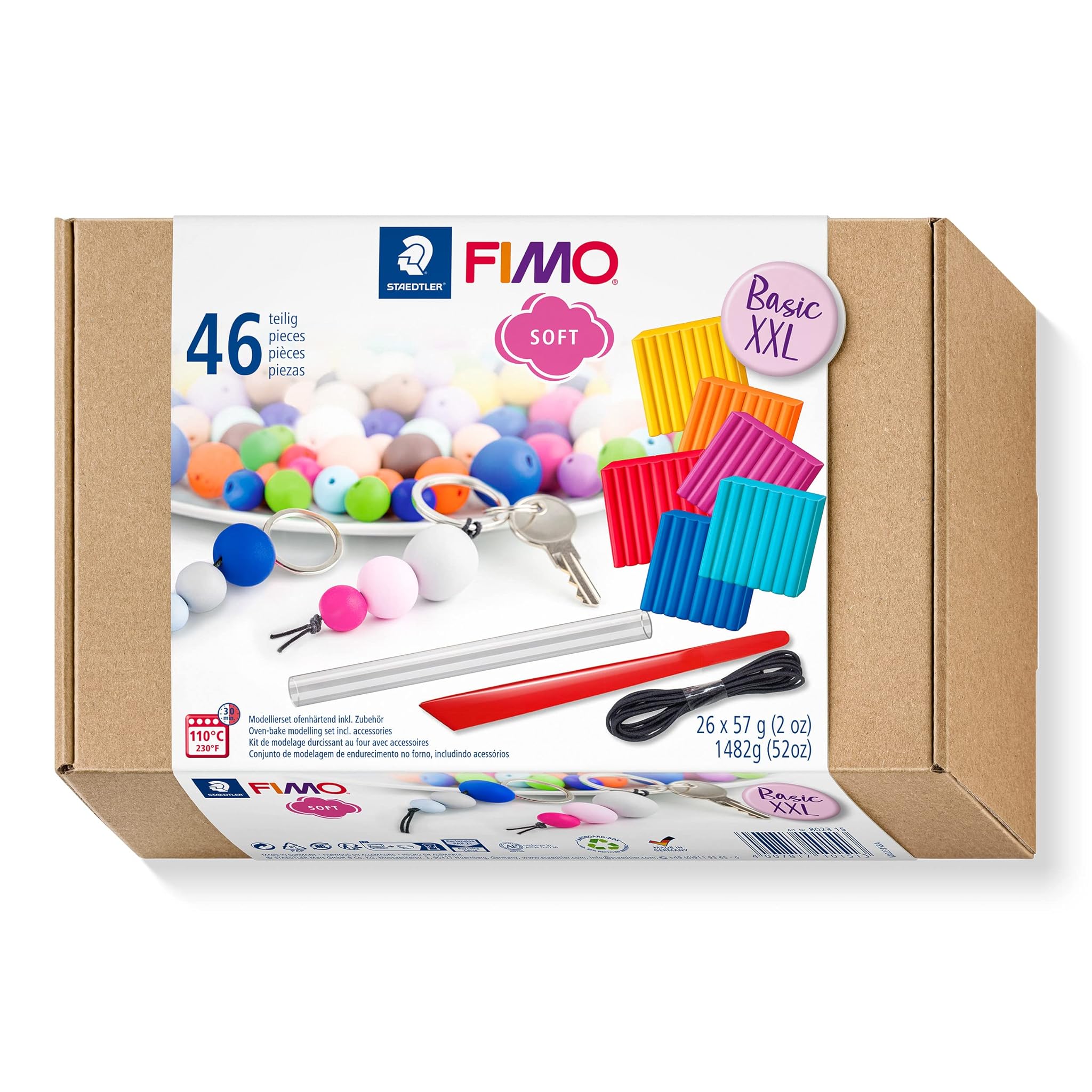 Staedtler FIMO Pasta Modellabile Polimerica Basic XXL