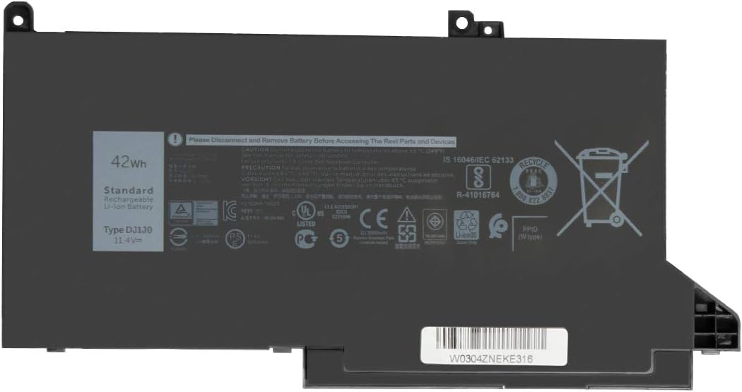 Exmate Batteria DJ1J0 PGFX4 per Dell Latitude 12/13/14 - immagine 5