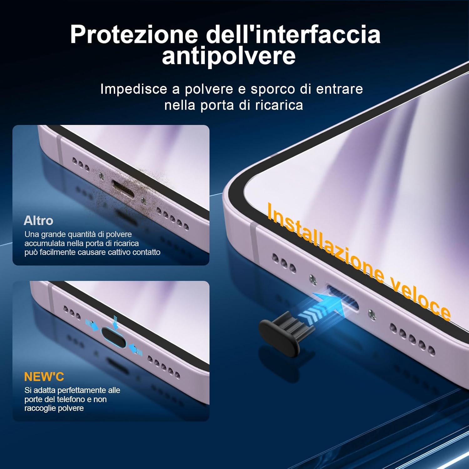New'c 3x Pellicola Vetro Temperato per iPhone 14 (6,1") - immagine 4