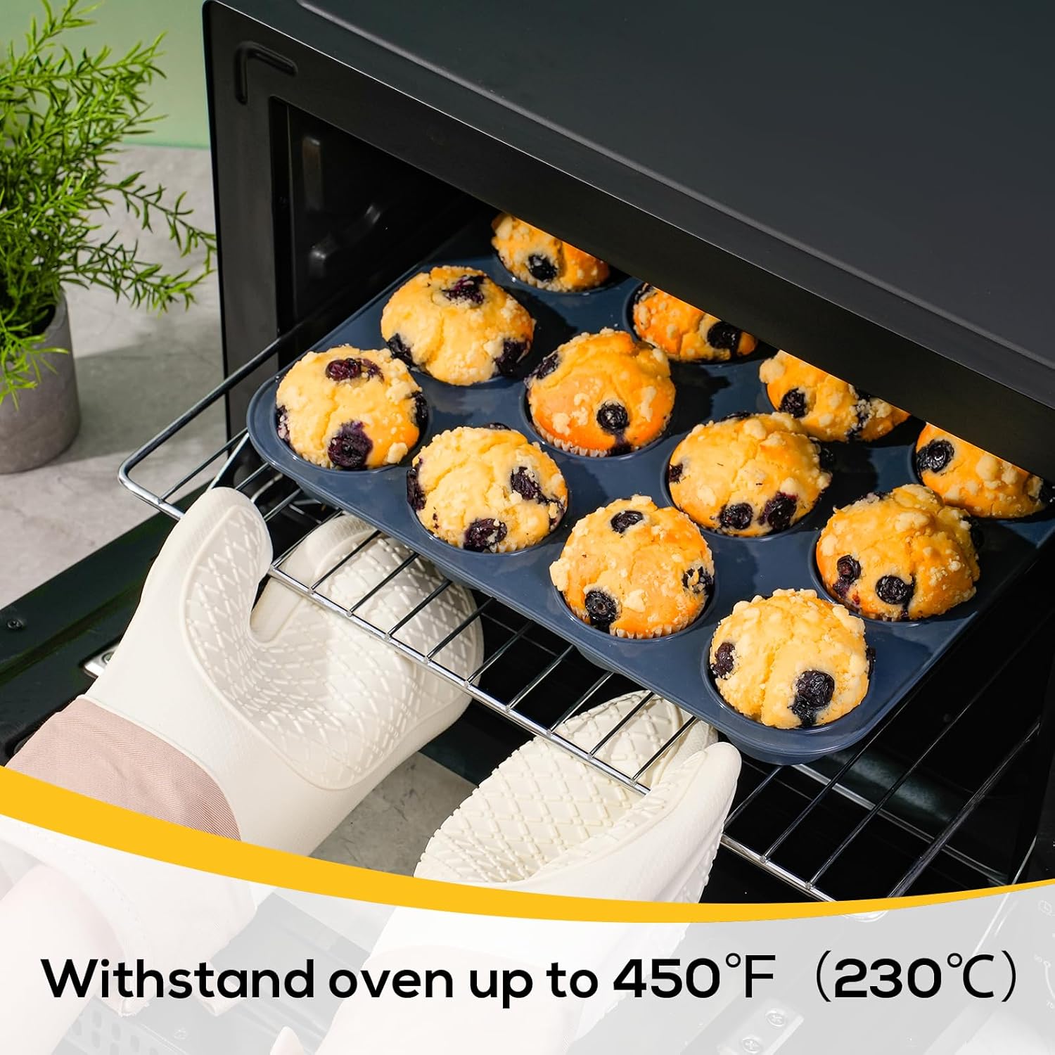 SUPER KITCHEN Stampo Antiaderente in Silicone 12 Muffin - immagine 6