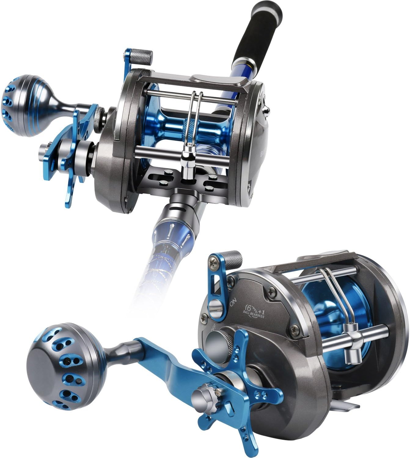 Brucia Shark - Mulinello Trolling Saltwater Level Wind - immagine 5