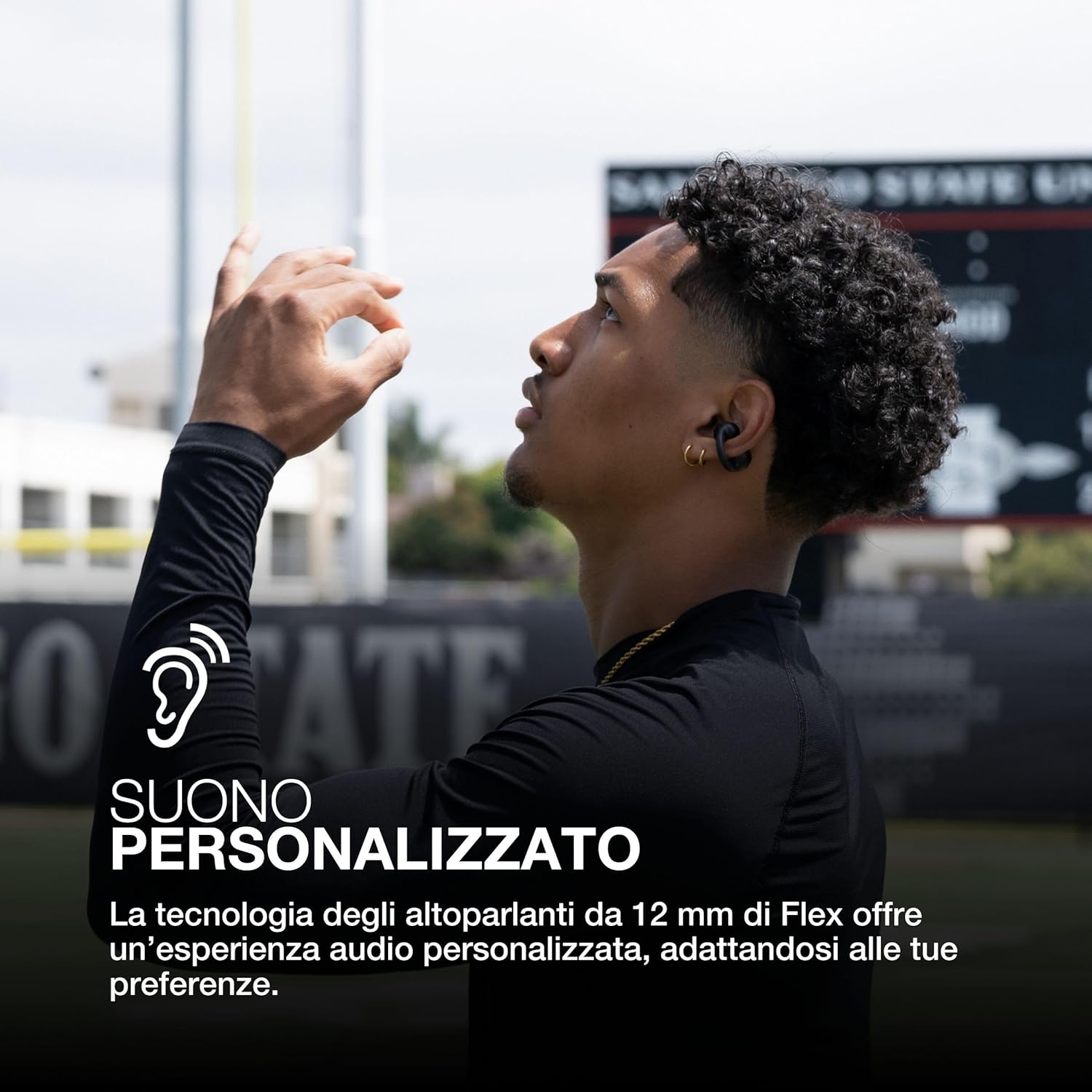 Jlab Flex Cuffie Open Ear Wireless, Nero - immagine 2