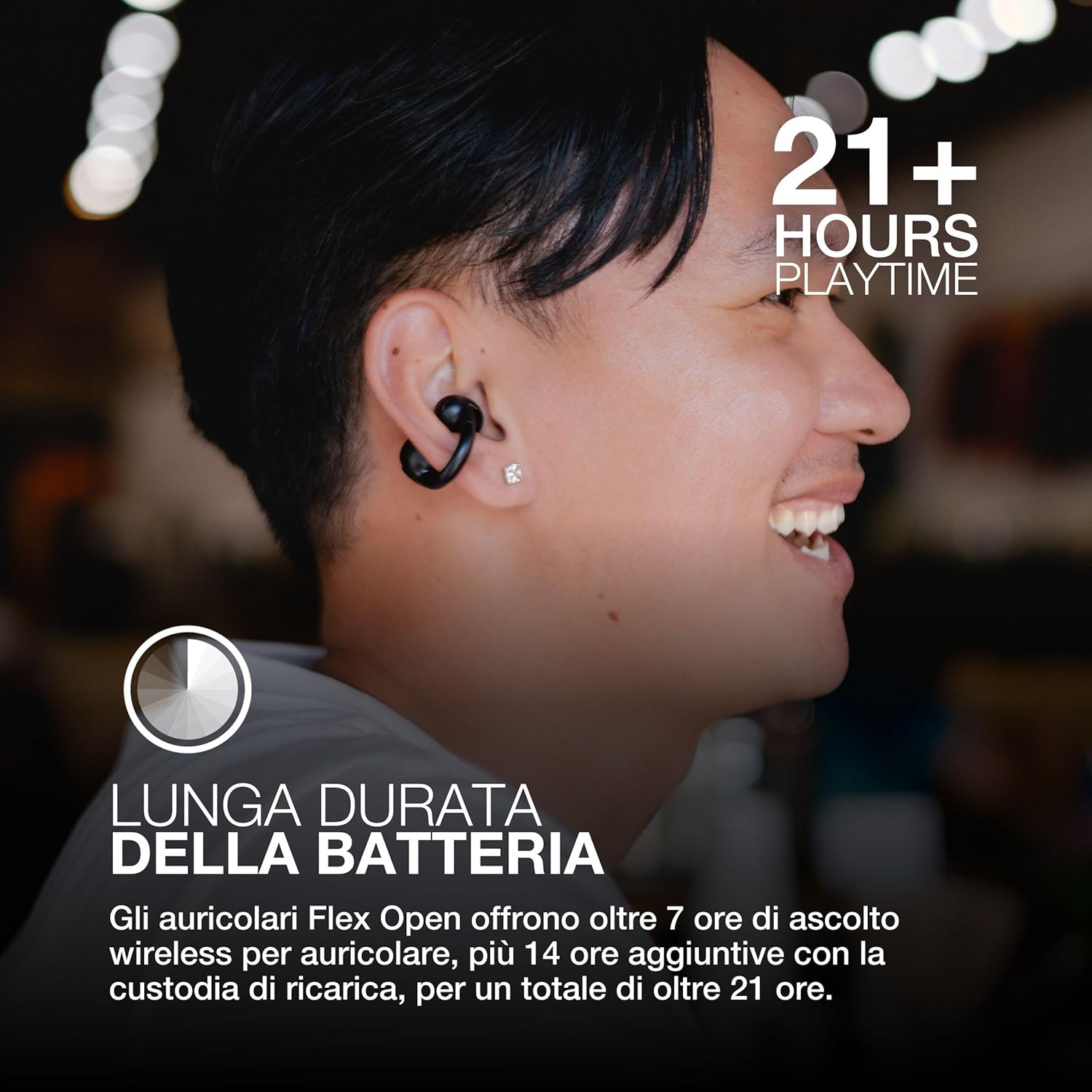 Jlab Flex Cuffie Open Ear Wireless, Nero - immagine 4