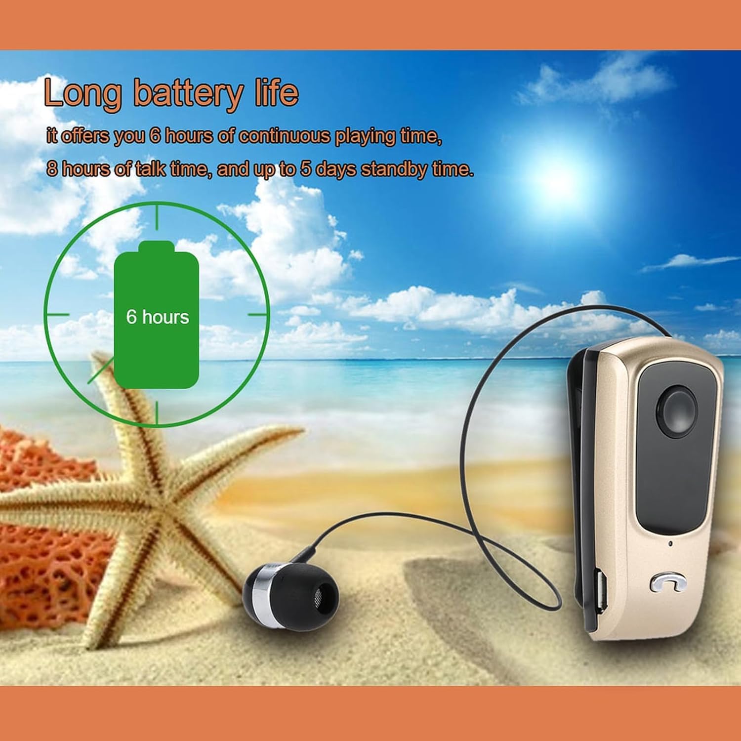 Squado Auricolari Bluetooth In-Ear con Clip - immagine 4