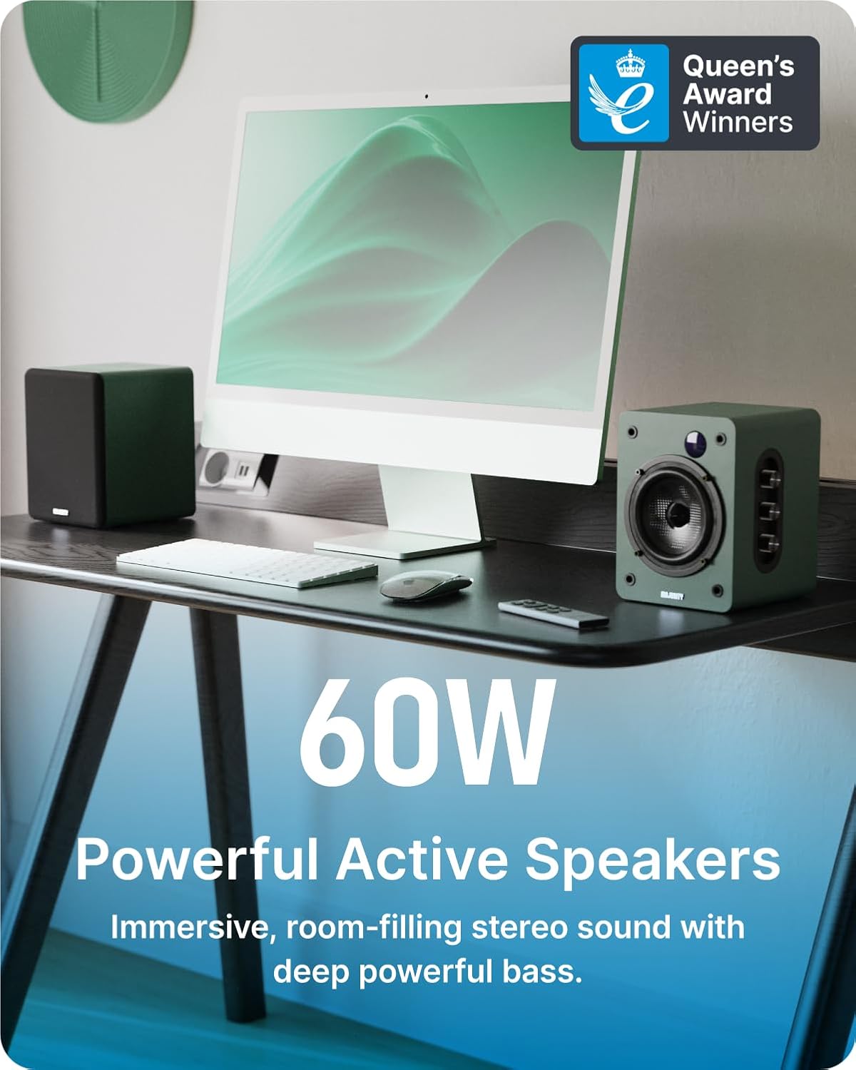 Majority D50X - Casse Attive Amplificate 60W, Verde - immagine 2