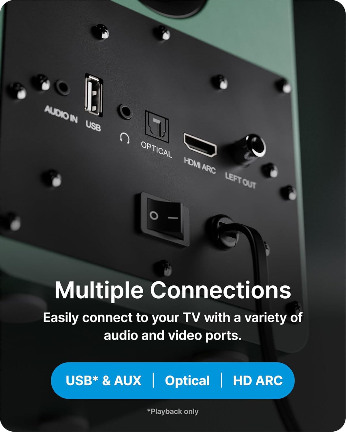 Majority D50X - Casse Attive Amplificate 60W, Verde - immagine 5