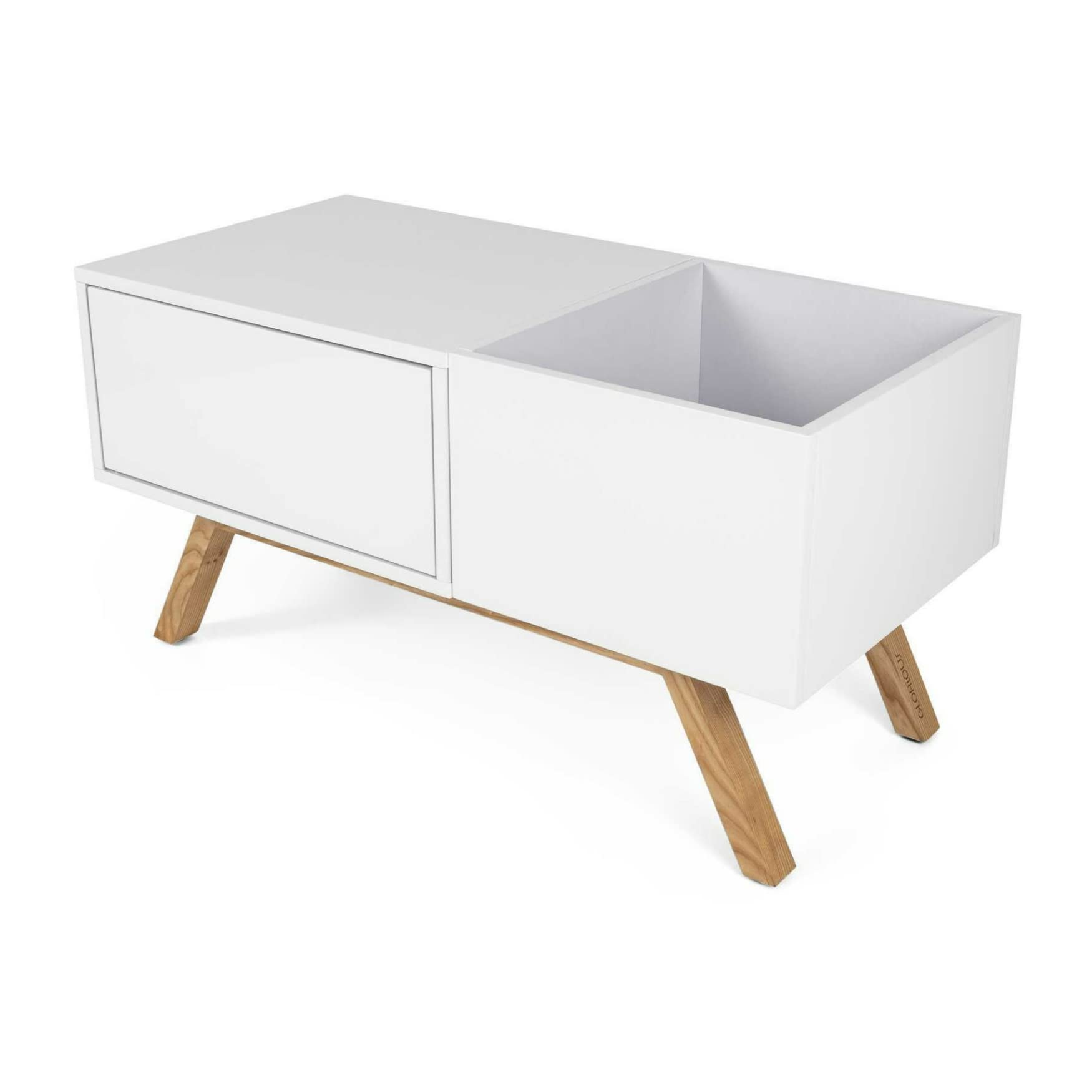 Glorious Turntable Lowboard - Mobile Giradischi Bianco