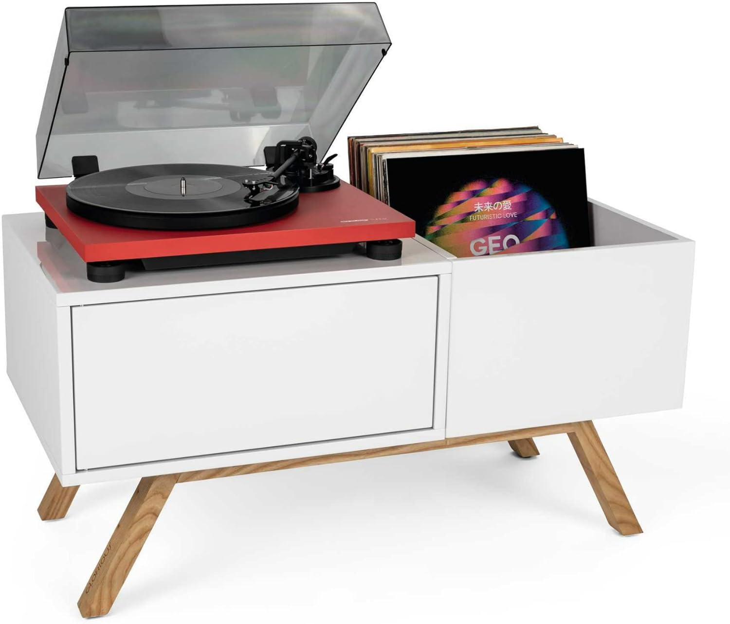 Glorious Turntable Lowboard - Mobile Giradischi Bianco - immagine 2