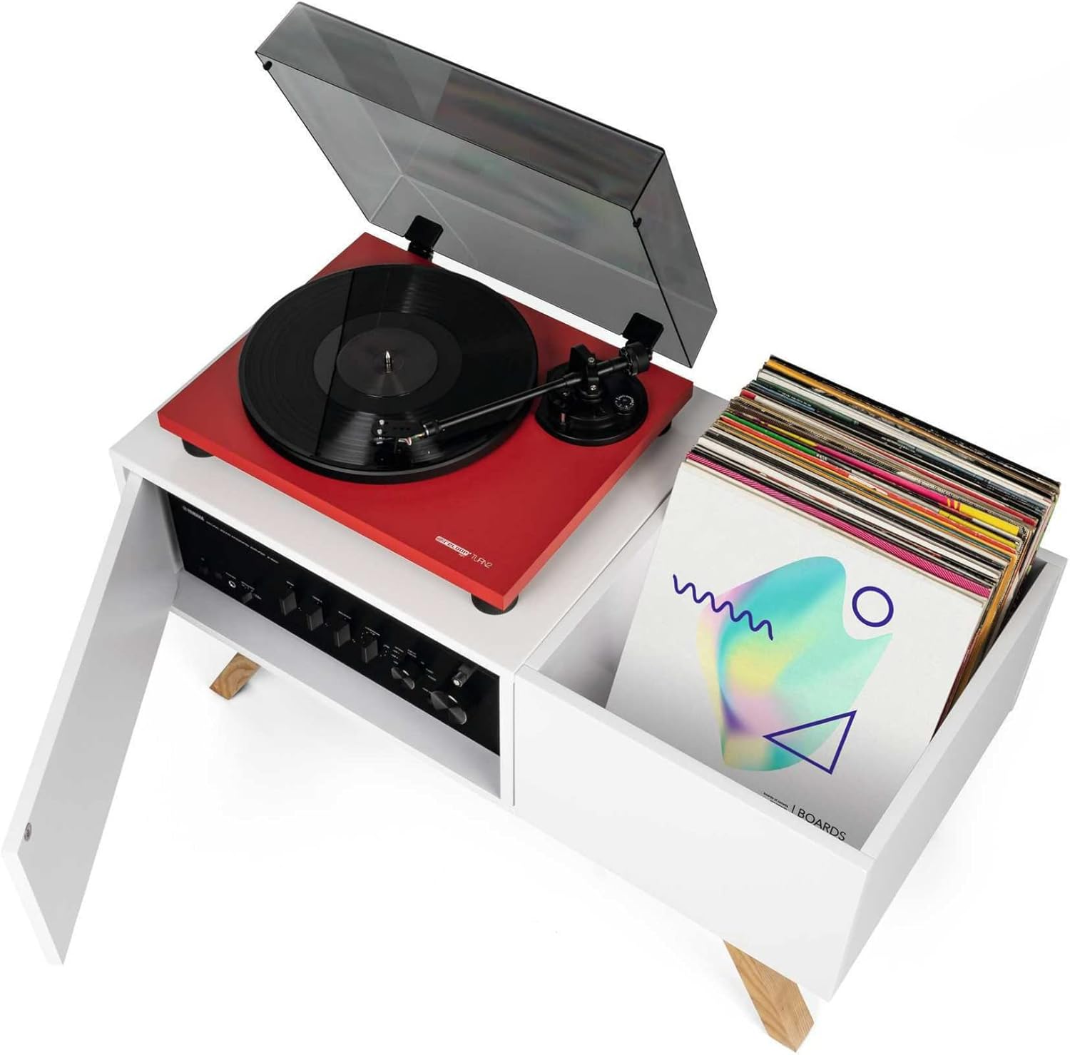Glorious Turntable Lowboard - Mobile Giradischi Bianco - immagine 3