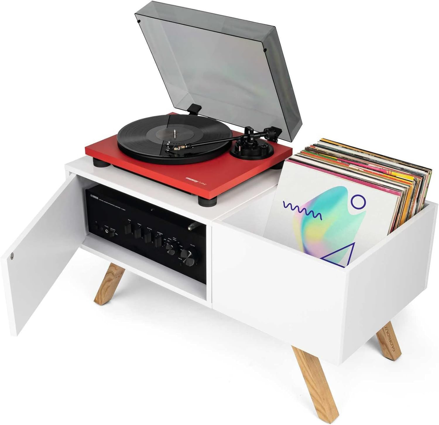 Glorious Turntable Lowboard - Mobile Giradischi Bianco - immagine 4