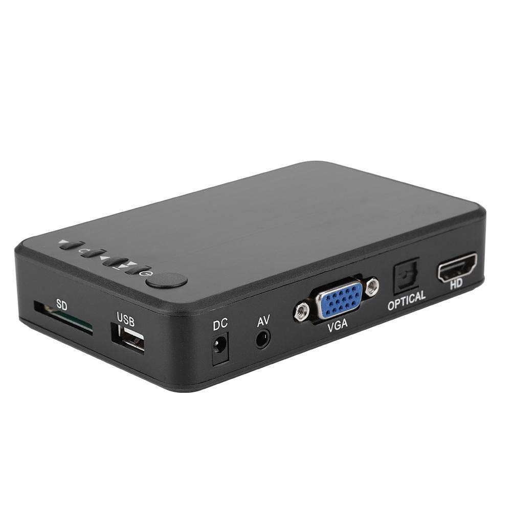 Ashata Mini Lettore Multimediale HDMI Ultra HD 4K, Nero