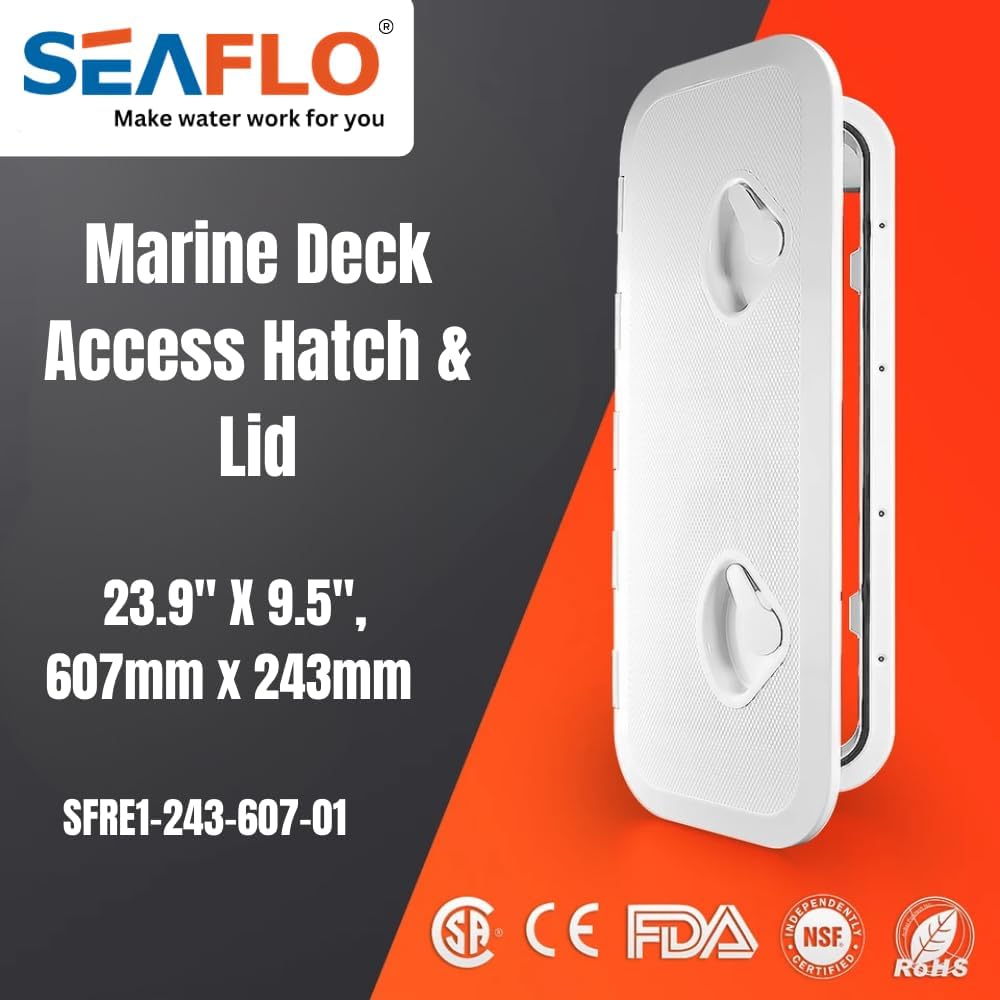SEAFLO Marine Boat Deck Access Hatch Scegliere Dimensione e Colore - immagine 6