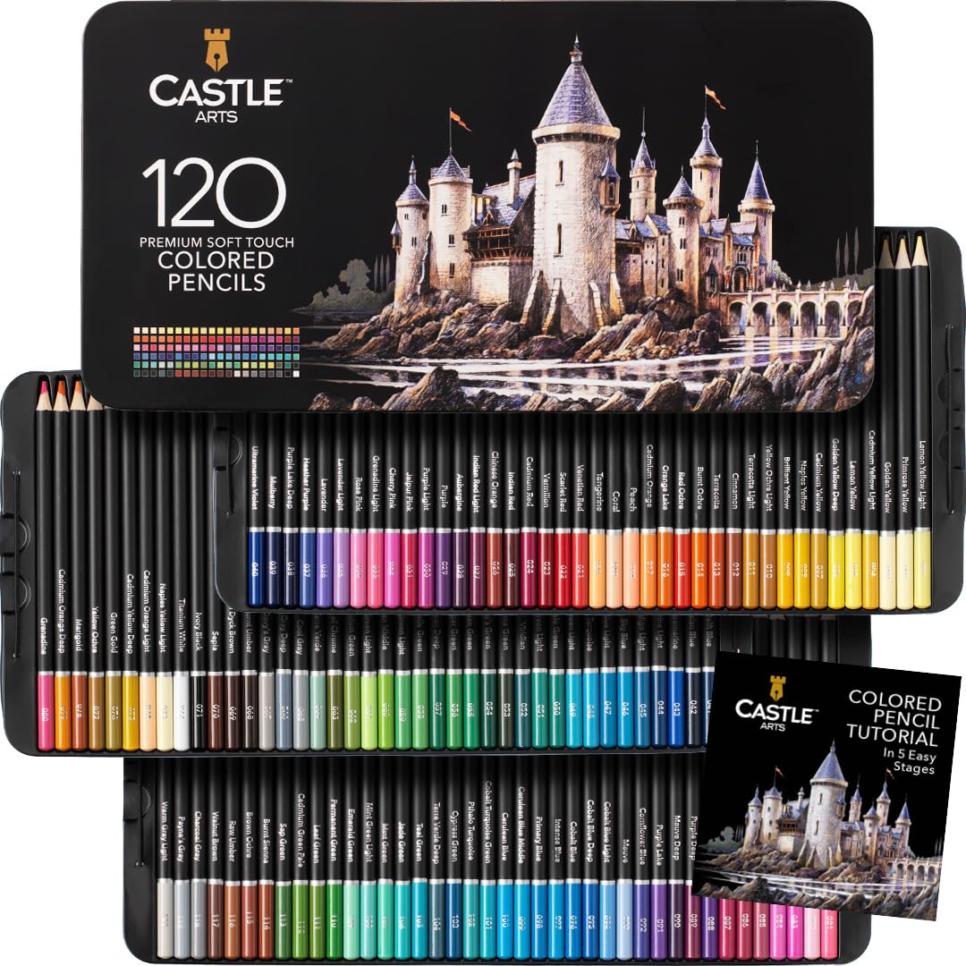 Castle Art Supplies - Set 120 Matite Colorate Artisti