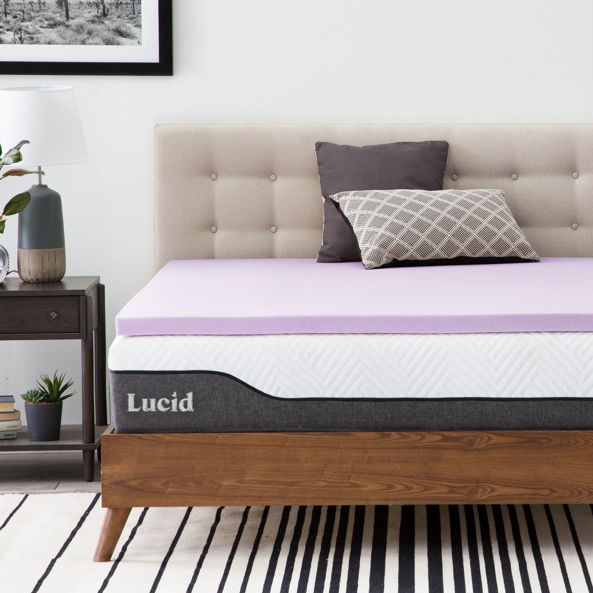 Lucid Coprimaterasso Memory Foam Lavanda 5 cm California King