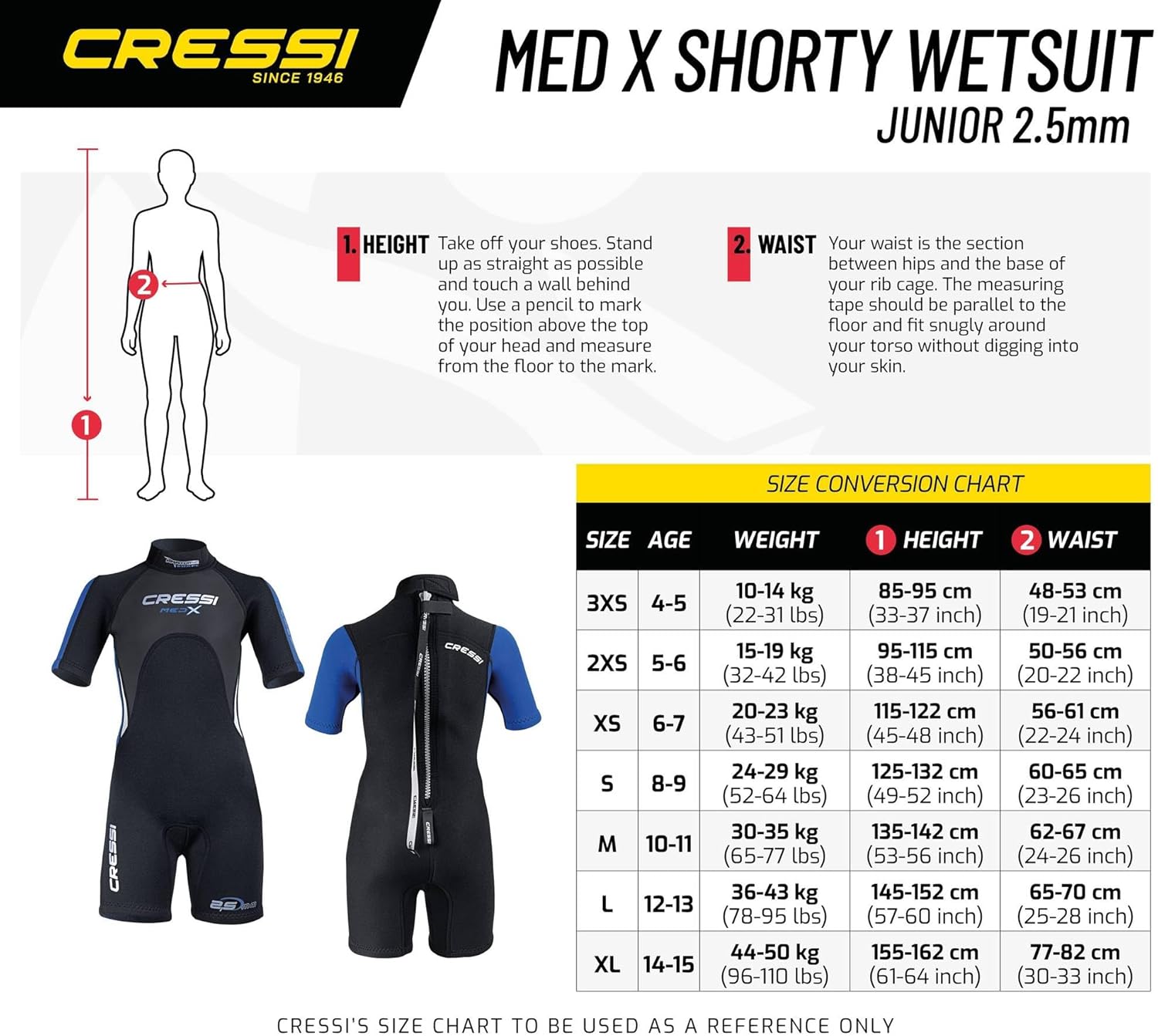 Cressi Med X Jr Wetsuit 2.5mm - Muta Shorty Junior - immagine 5
