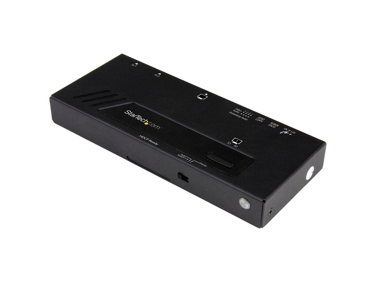 StarTech.com Switch Video Automatico HDMI a 2 Porte 4K con Fast Swithcing
