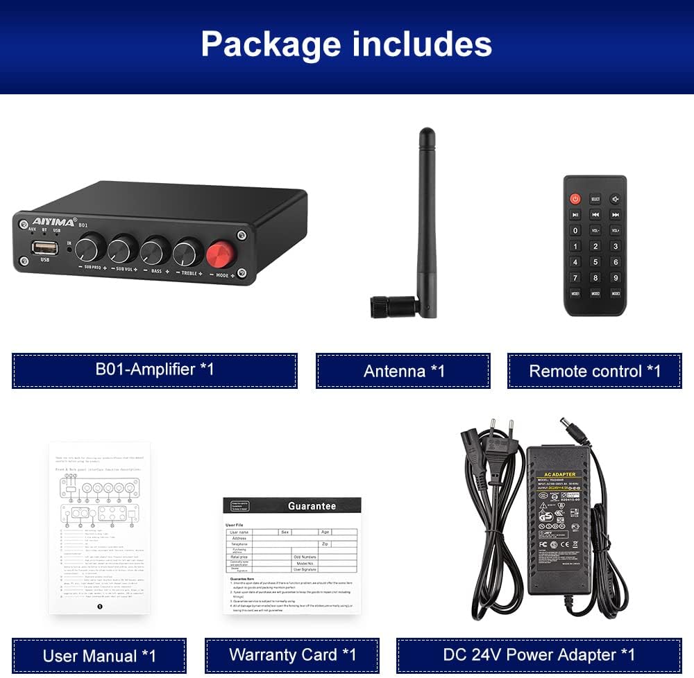 AIYIMA B01 - Amplificatore Stereo Bluetooth 5.0 - immagine 8