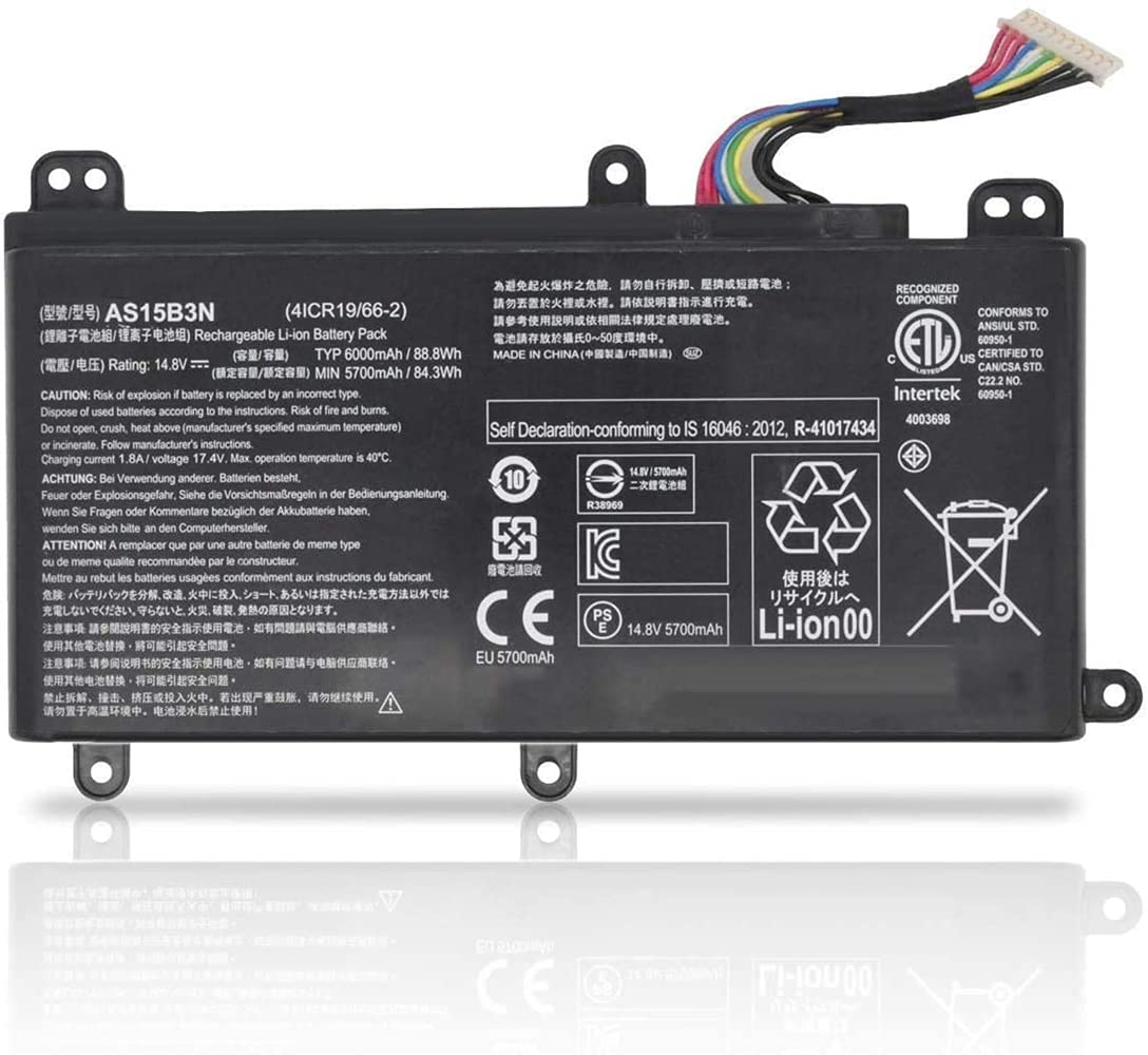 Askc AS15B3N - Batteria Laptop 14.8V 88.8Wh 6000mAh
