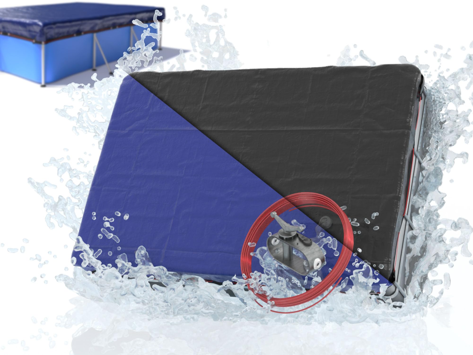 Planenfux® Telo Copri Piscina Fuori Terra 4x2 (460x260 cm)