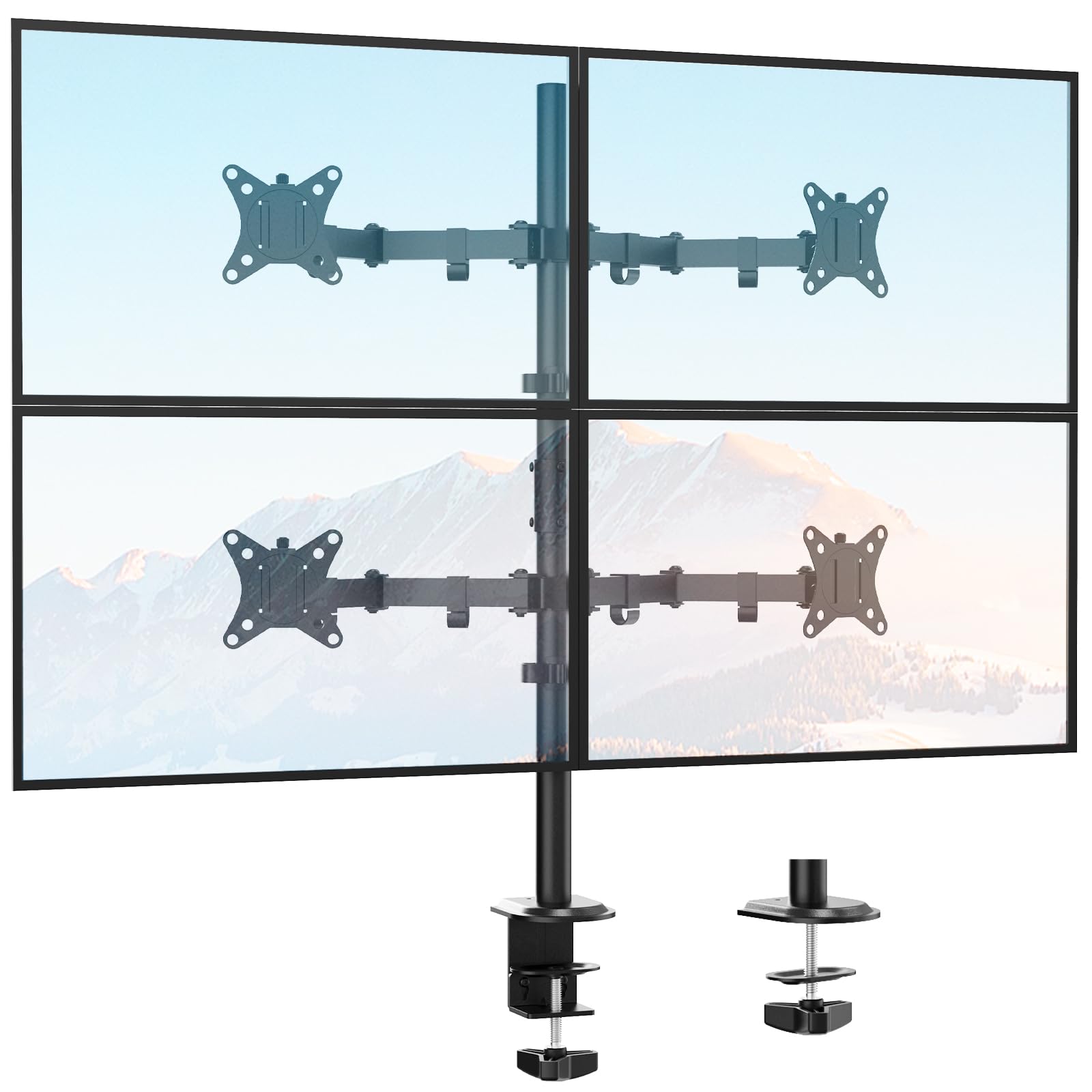Imtkotw Supporto da tavolo per 4 monitor 17"-32"