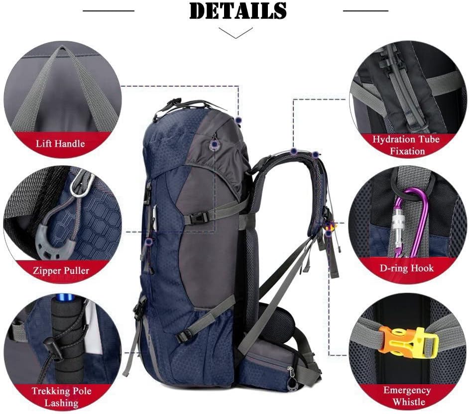 Bseash Zaino da Trekking Impermeabile 60L - immagine 4