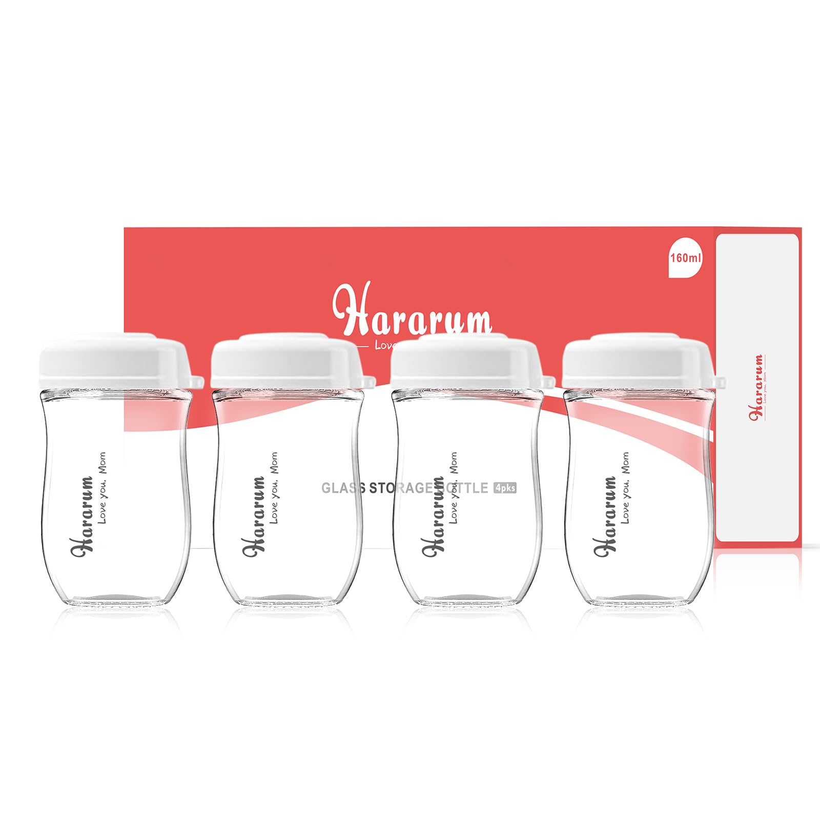 Bottiglie in Vetro per Latte Materno 160ml (4 pezzi)