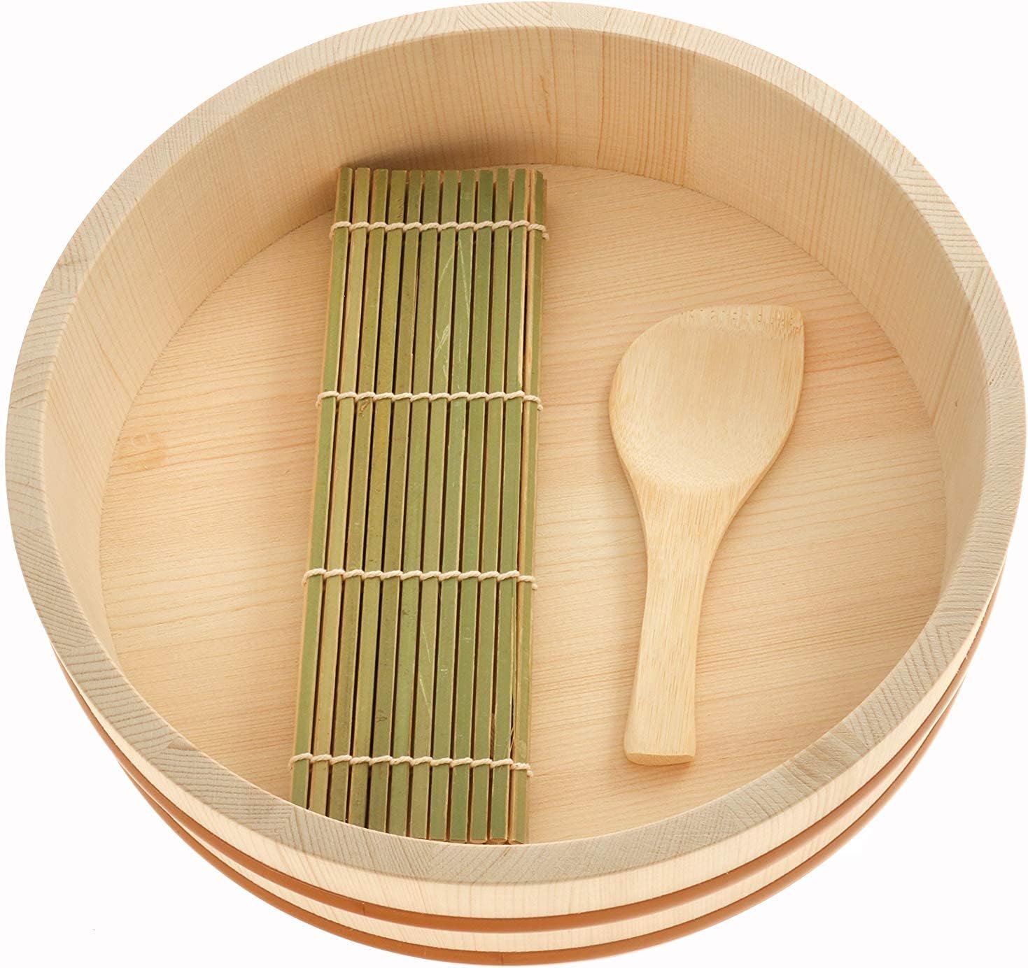 Hangiri Set in Legno per Riso Sushi - immagine 1