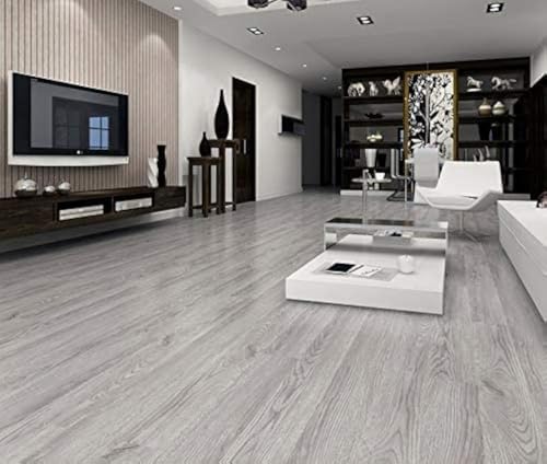 Easyfloor© Piastrelle Autoadesive Vinile Effetto Legno Grigio
