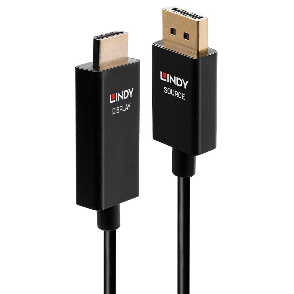 LINDY - Cavo attivo da DisplayPort a HDMI con HDR, 0,5 m