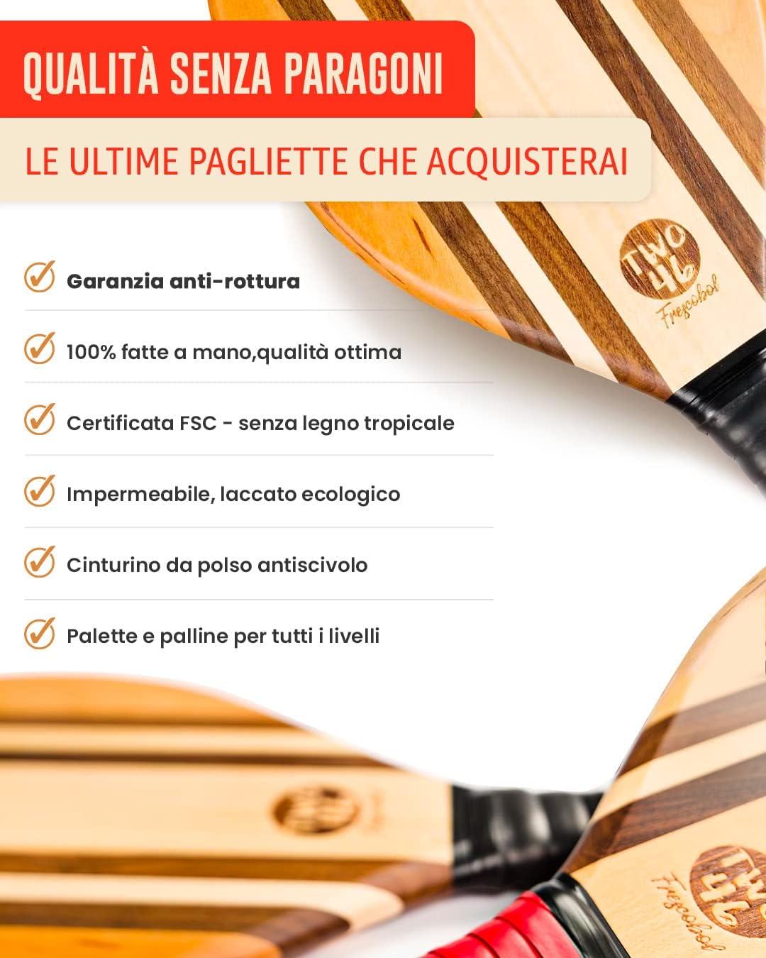 Two46 | Set Racchettoni da Spiaggia Premium Frescobol - immagine 3