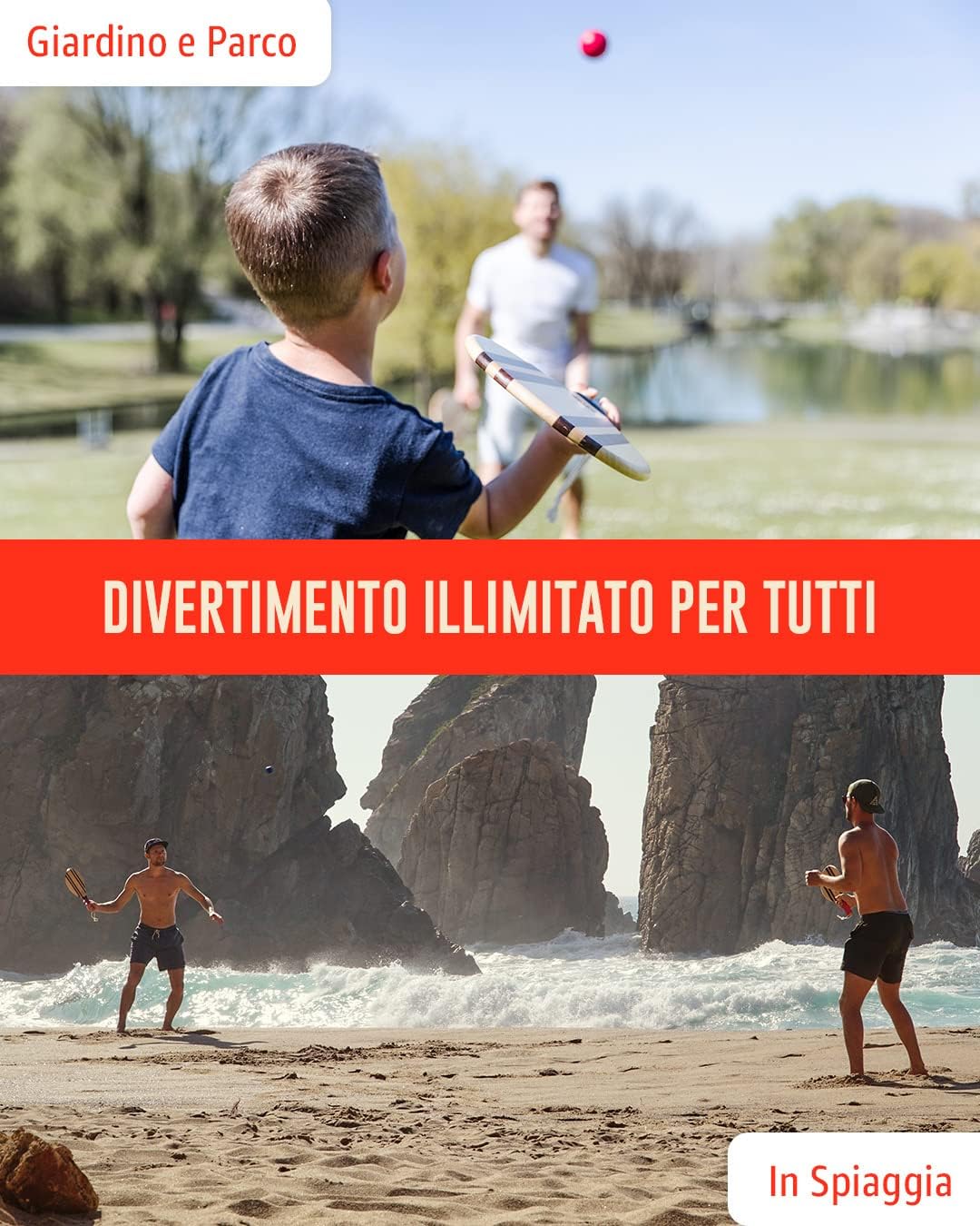 Two46 | Set Racchettoni da Spiaggia Premium Frescobol - immagine 4