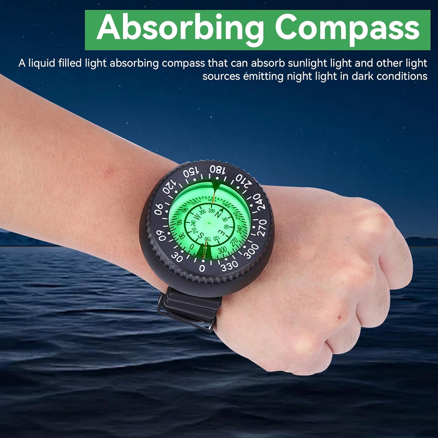 Bussola Subacquea da Polso Impermeabile - immagine 2