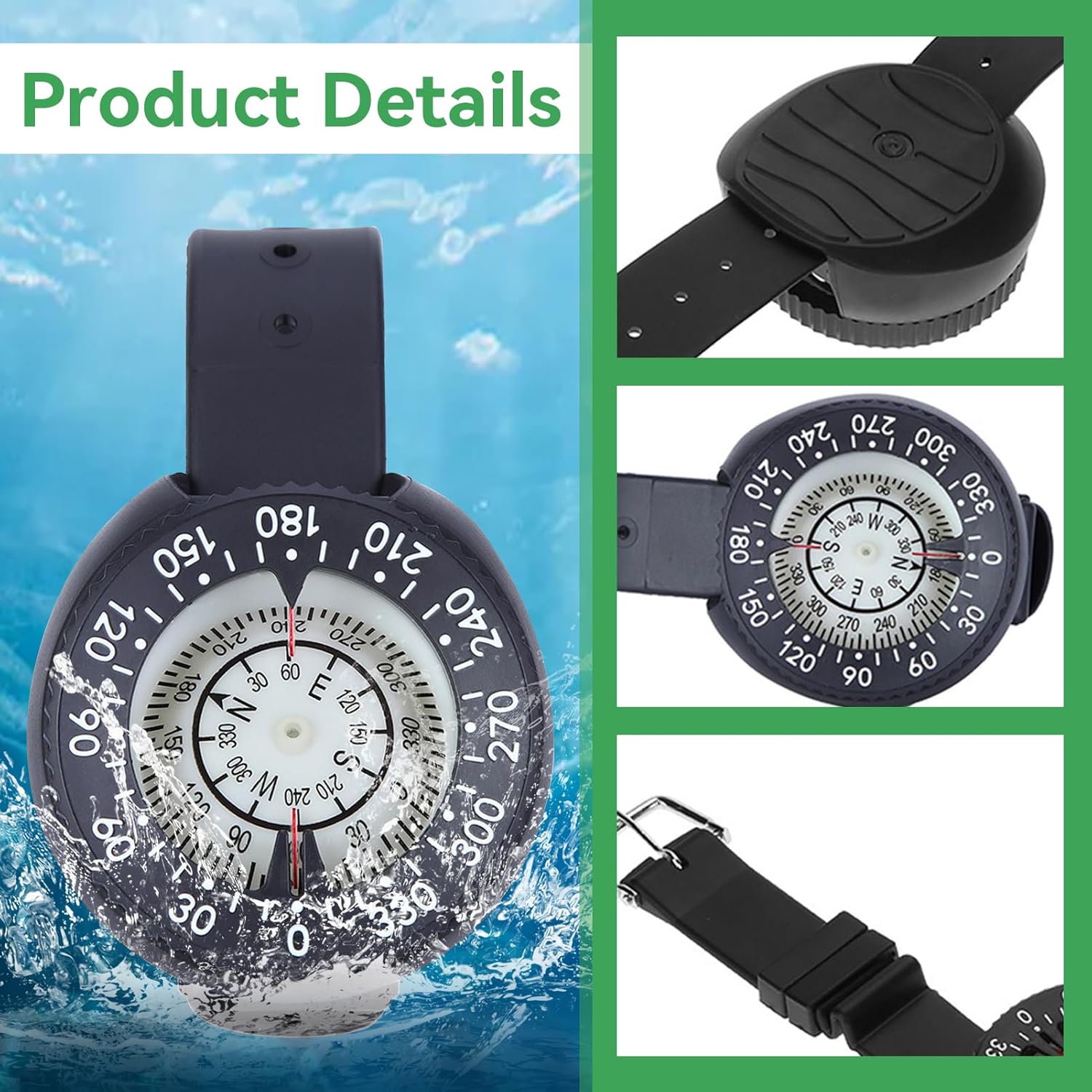 Bussola Subacquea da Polso Impermeabile - immagine 3