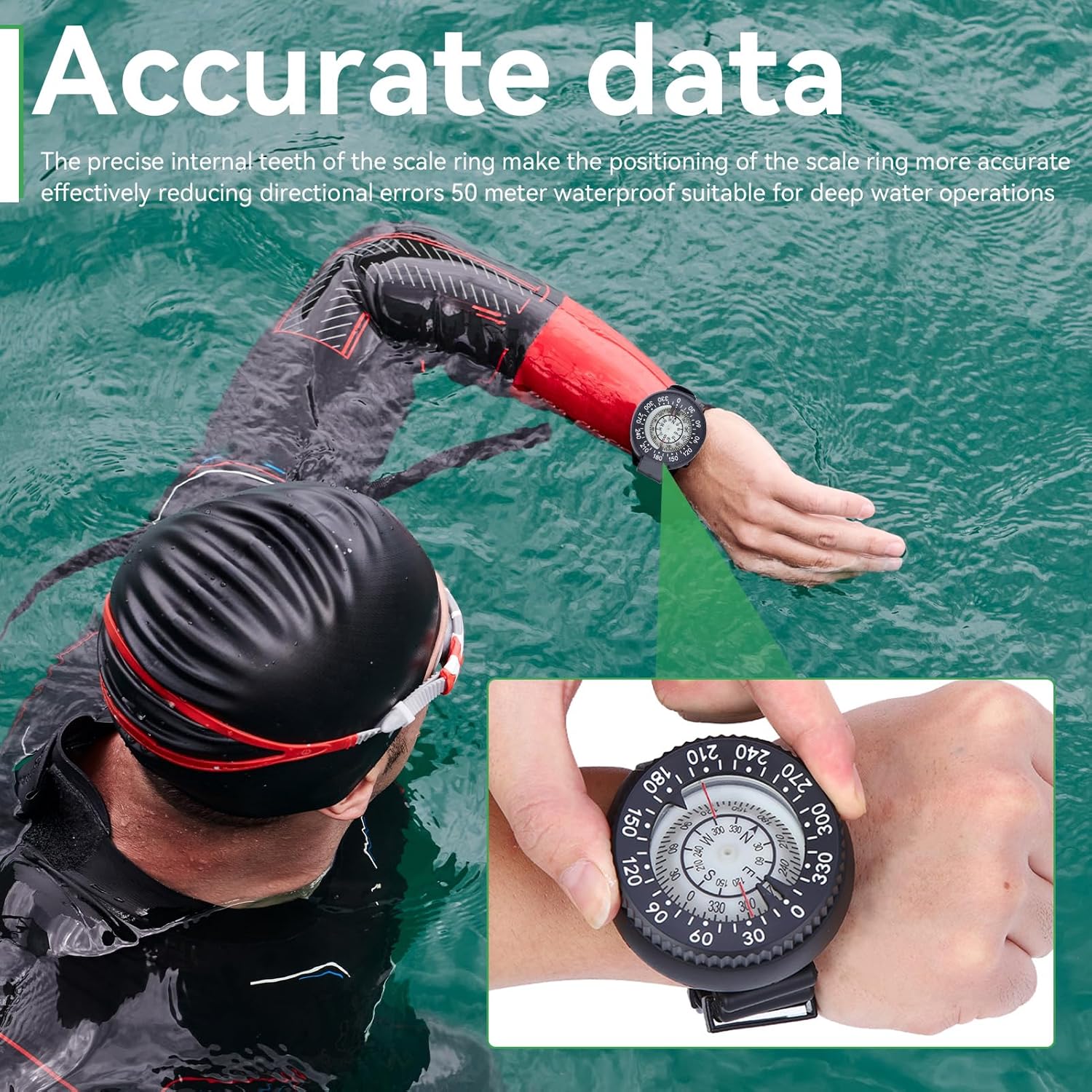 Bussola Subacquea da Polso Impermeabile - immagine 4