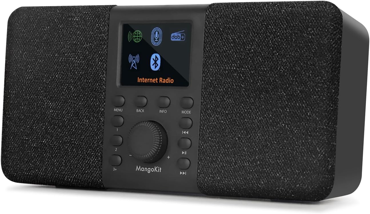 Mangokit SR20 Internet Radio WIFI e Bluetooth, Nero - immagine 1