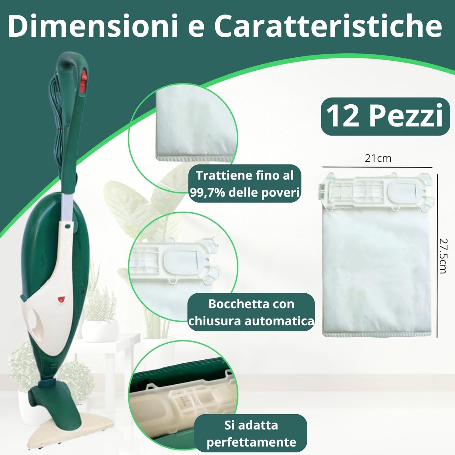 Namai - Set 12 Sacchetti Microfibra per Folletto VK135/136 - immagine 3