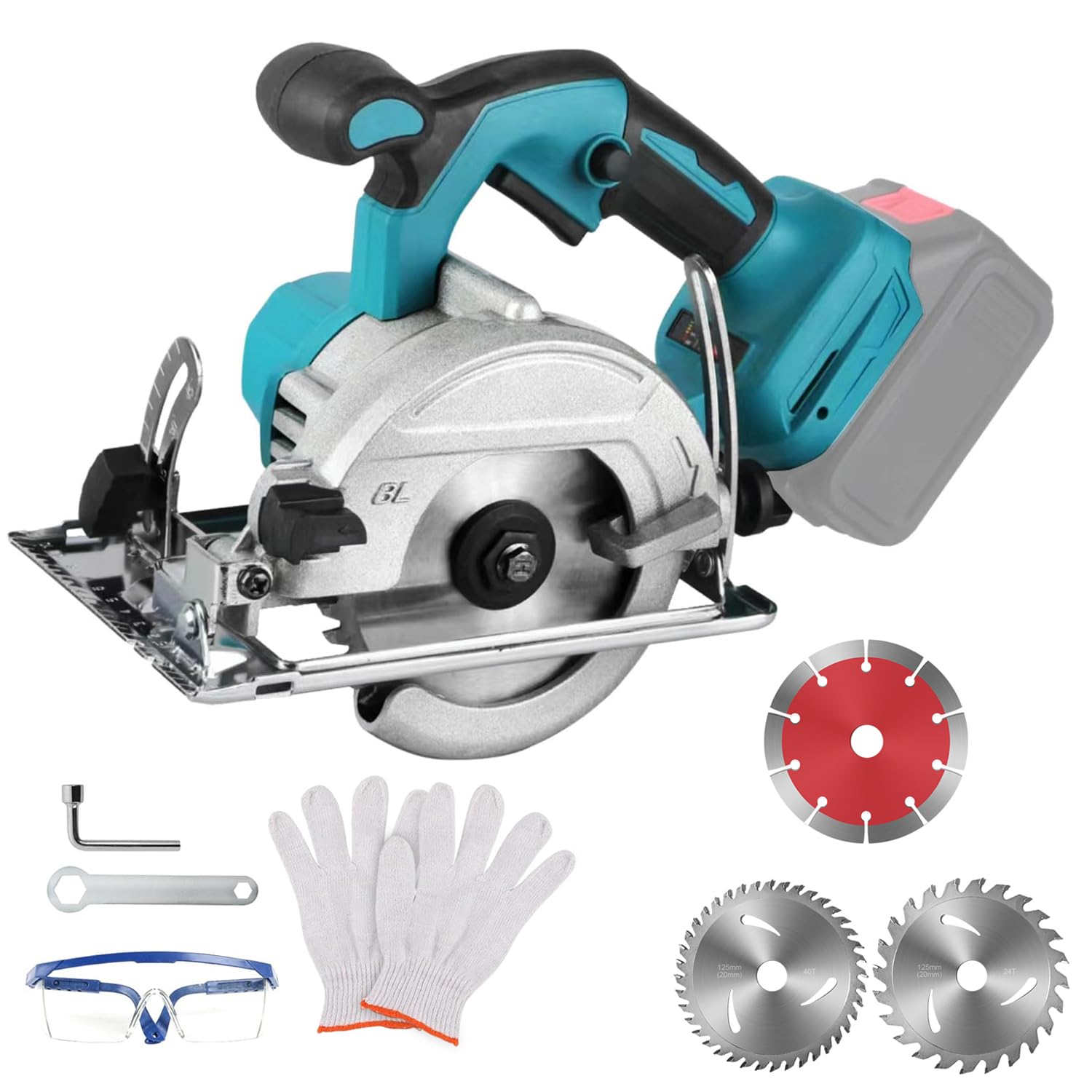 Sega Circolare Senza Fili Brushless, Compatibile Makita 18V