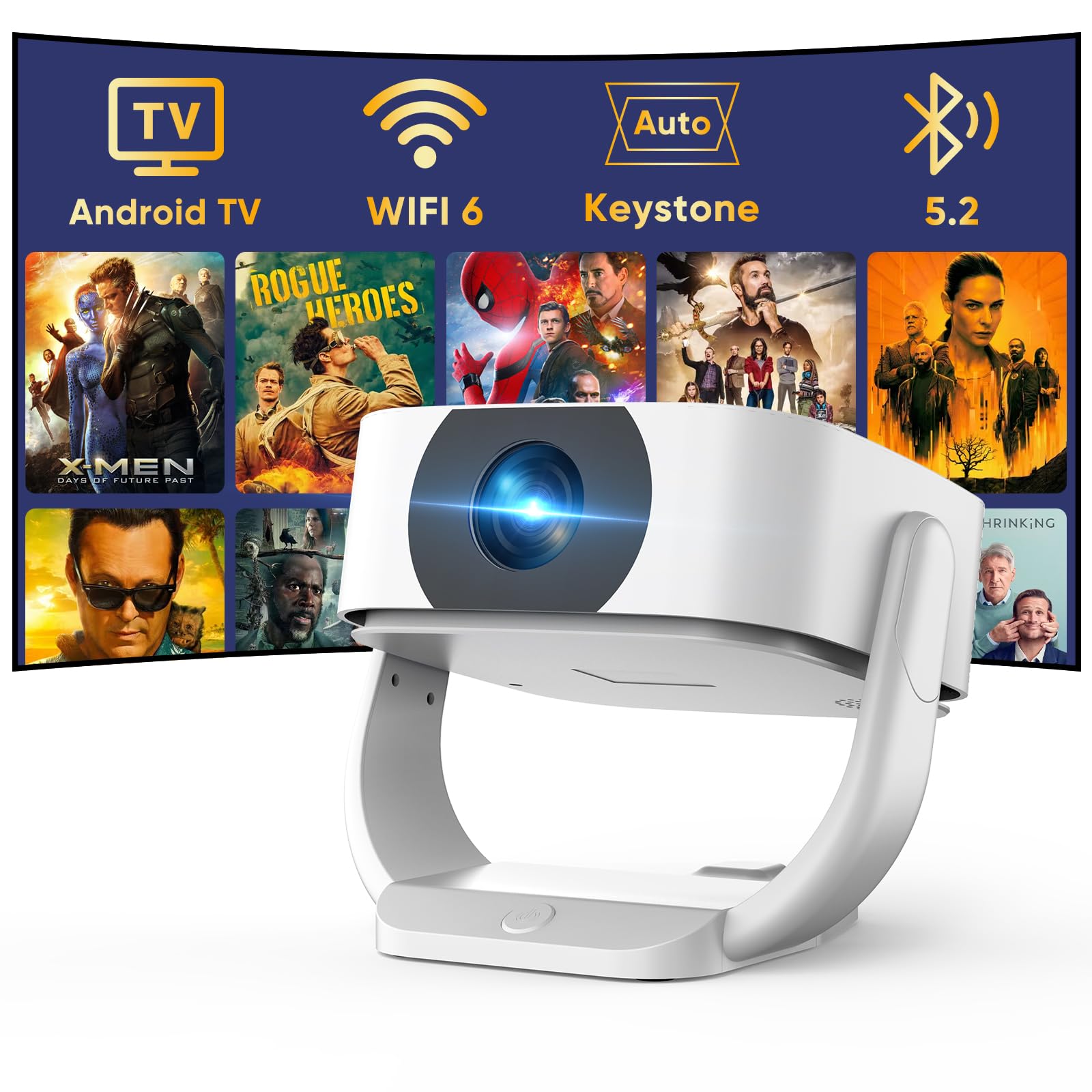 Mini Proiettore Portatile Native 1080P con App Integrata